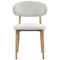 Stuhl Ida Beige ca. 50x80x57cm - Eichefarben/Beige, Design, Holz/Textil (50/80/57cm) - Mömax