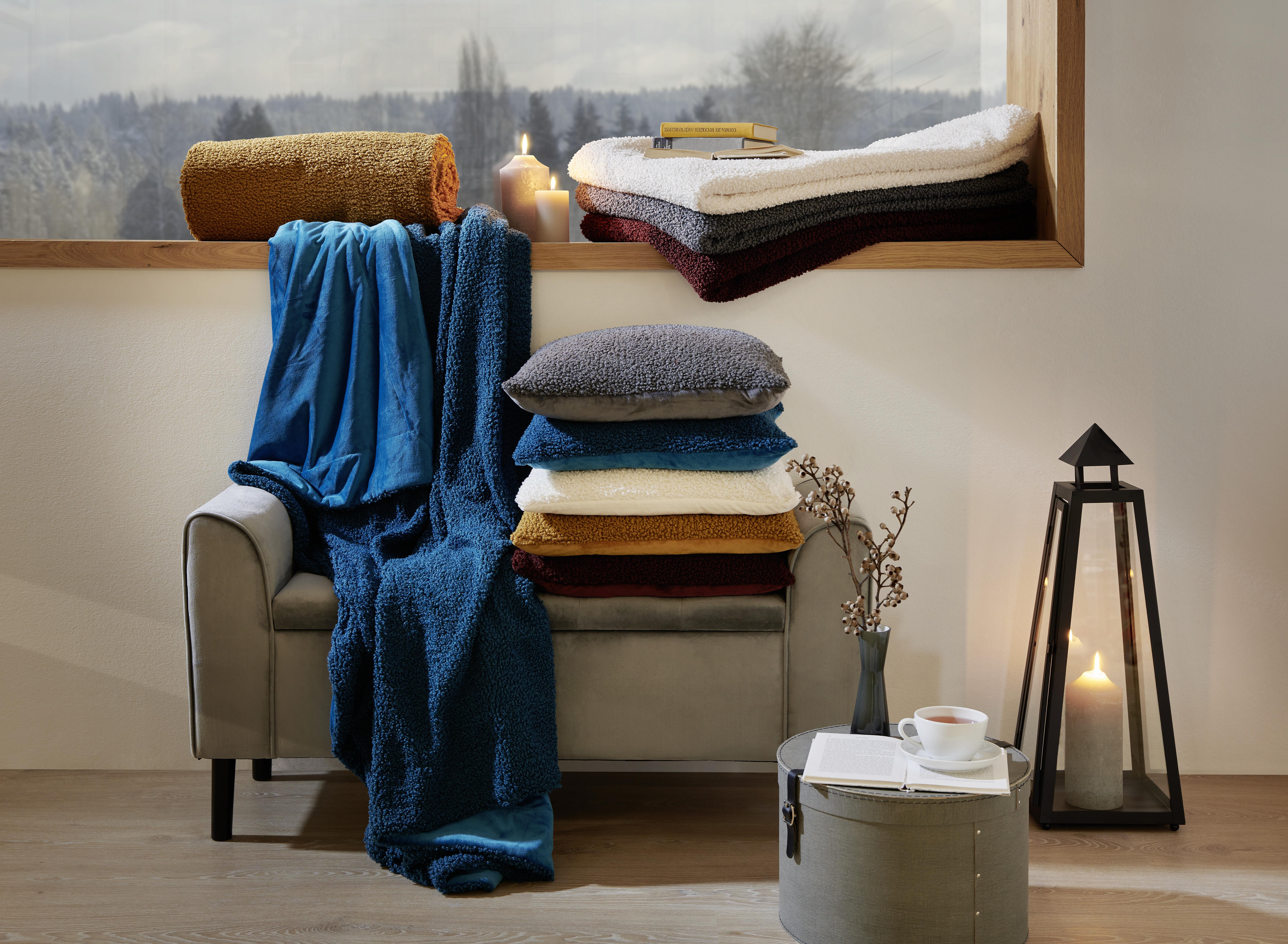 KOC DOMOWY CURLY - bordowy/fioletowy, Design, tkanina (150/200cm) - Novel