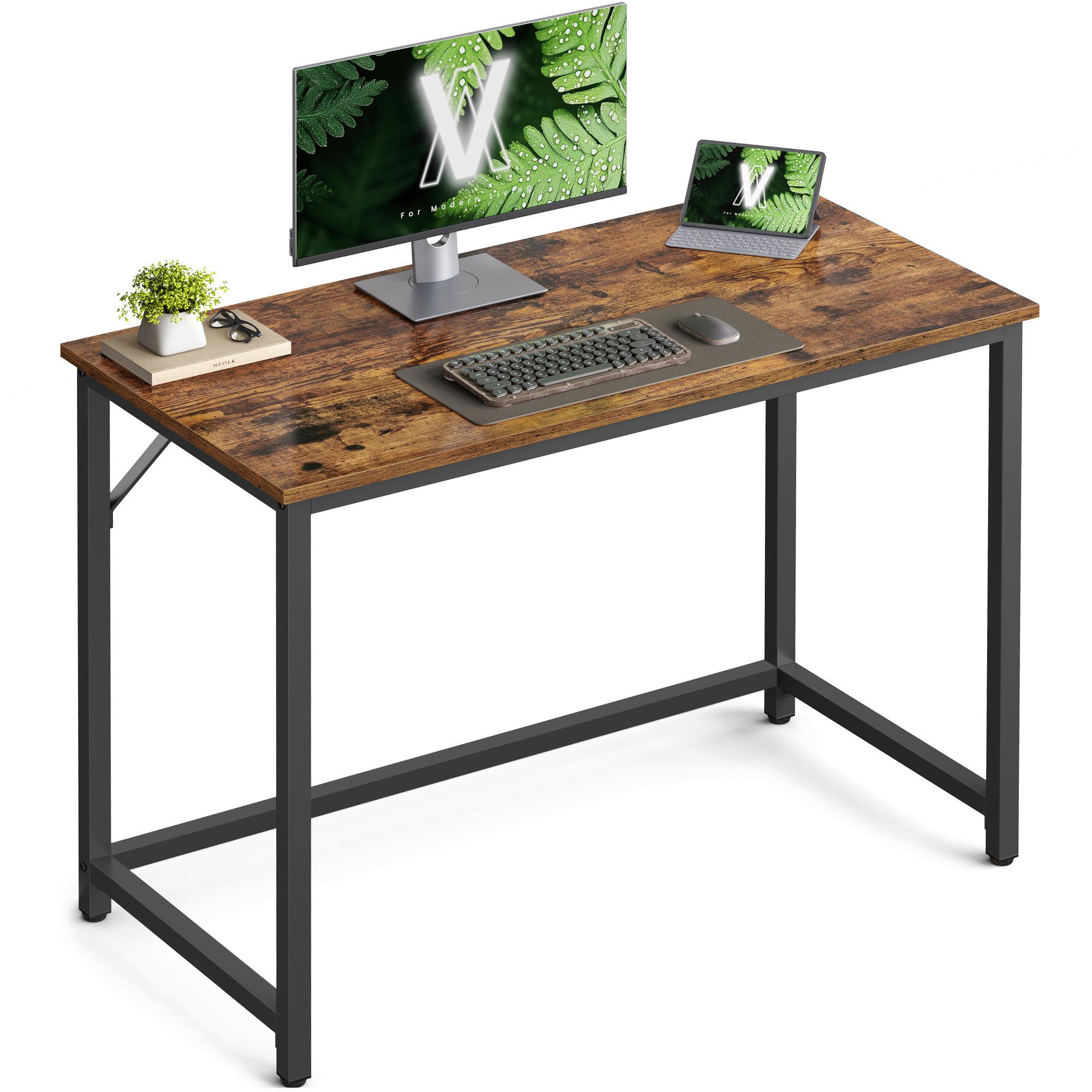Computertisch Schwarz/Dunkelbraun - Dunkelbraun/Schwarz, Trend, Holzwerkstoff/Metall (100/50/75,5cm) - MID.YOU