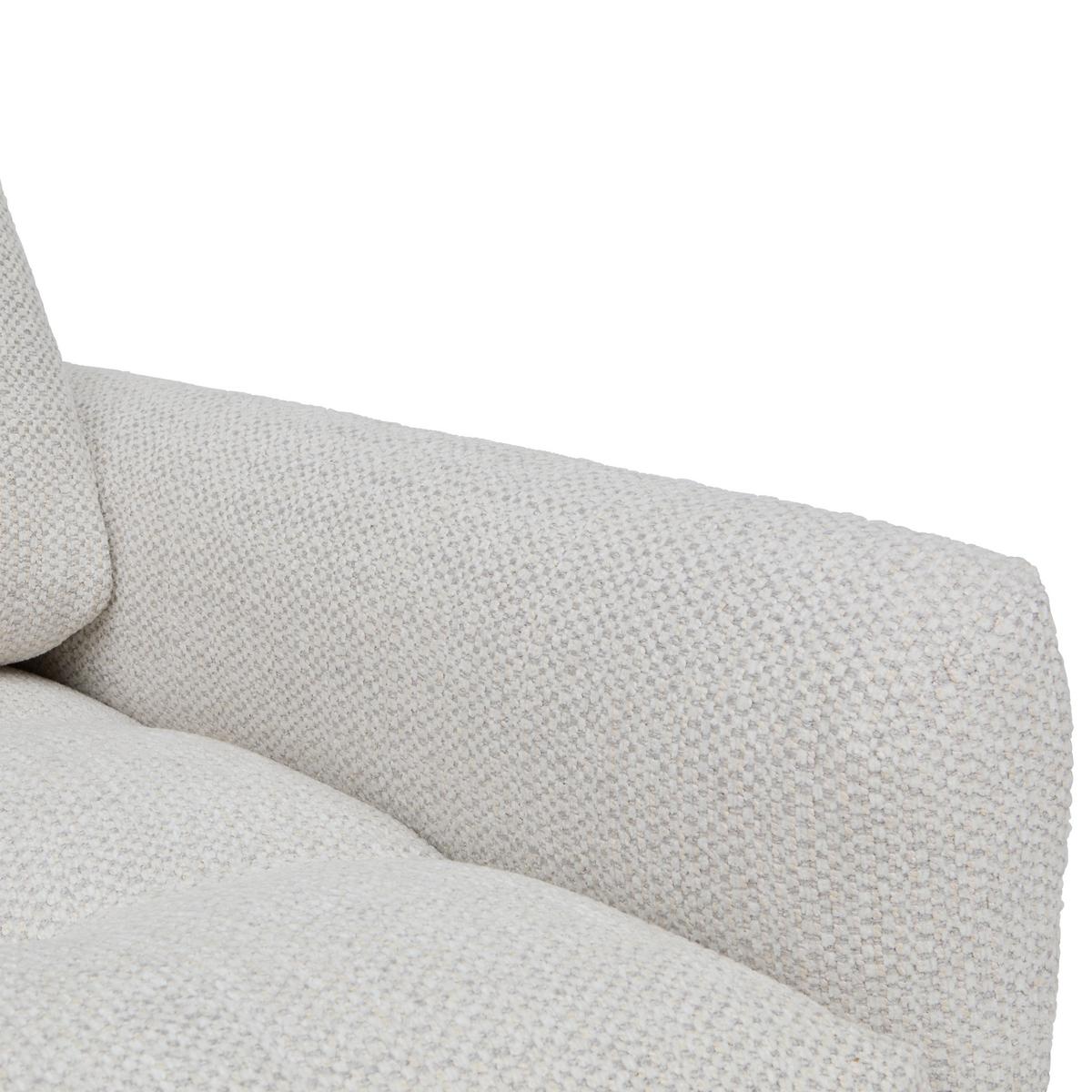 Ecksofa Bruce Grauweiß - Grauweiß/Schwarz, Textil/Metall (161/61-85/273cm) - Mömax