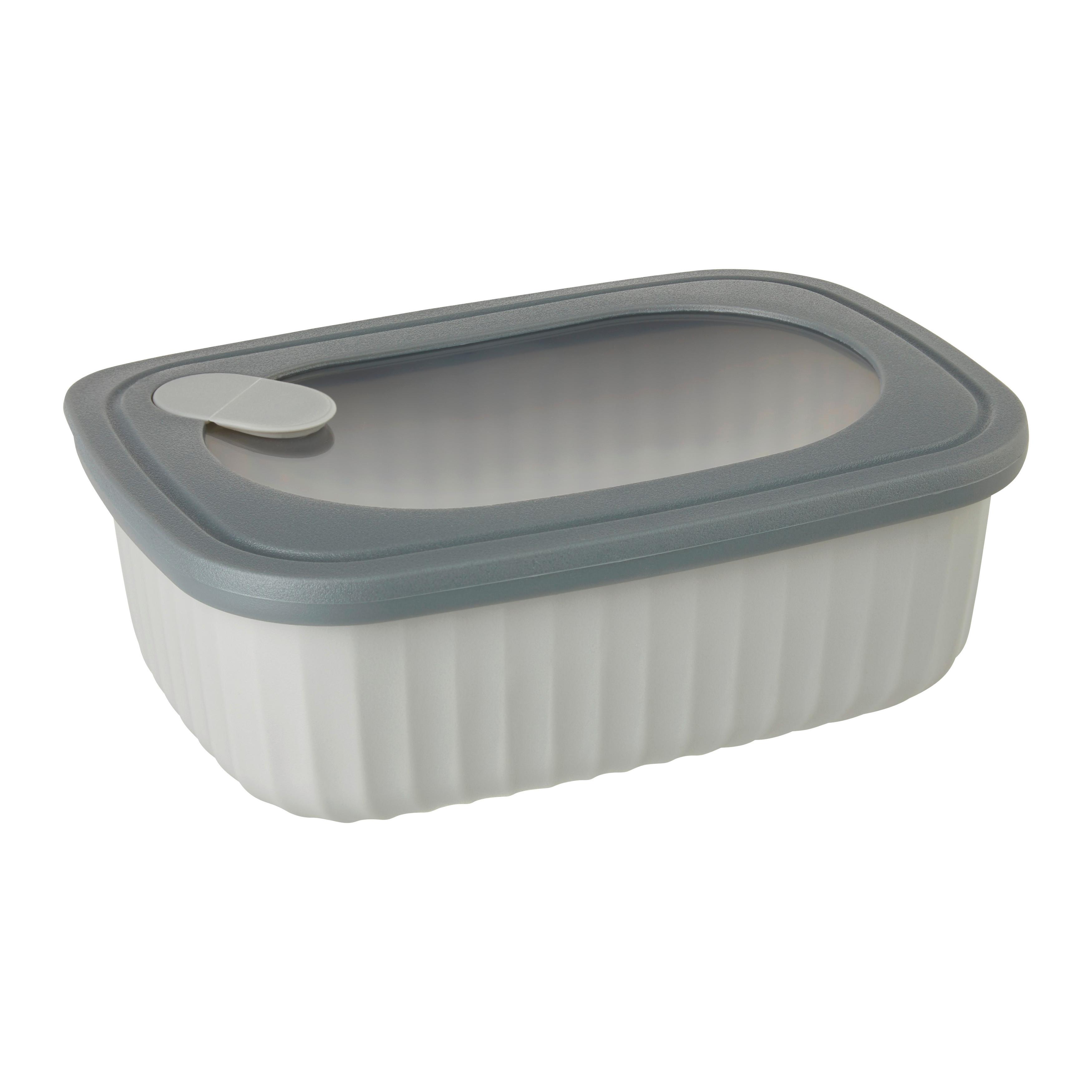 Vorratsdase Betty M in Grau/Transparent - Transparent/Grau, MODERN, Kunststoff (18,2/6,5/12,5cm) - Modern Living