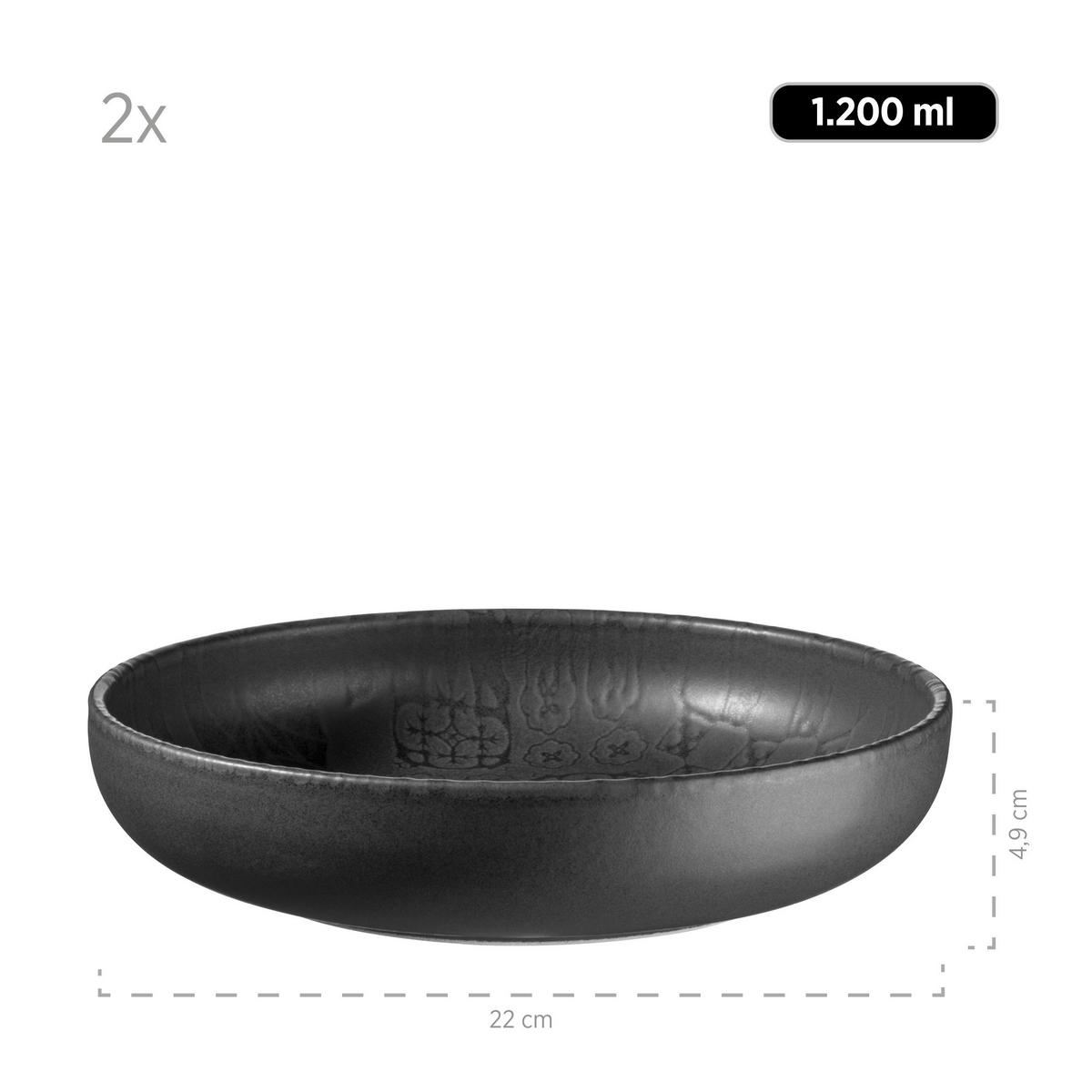 KOMBISERVICE TRAD. TILES SCHWARZ - Schwarz, Basics, Keramik - Mäser