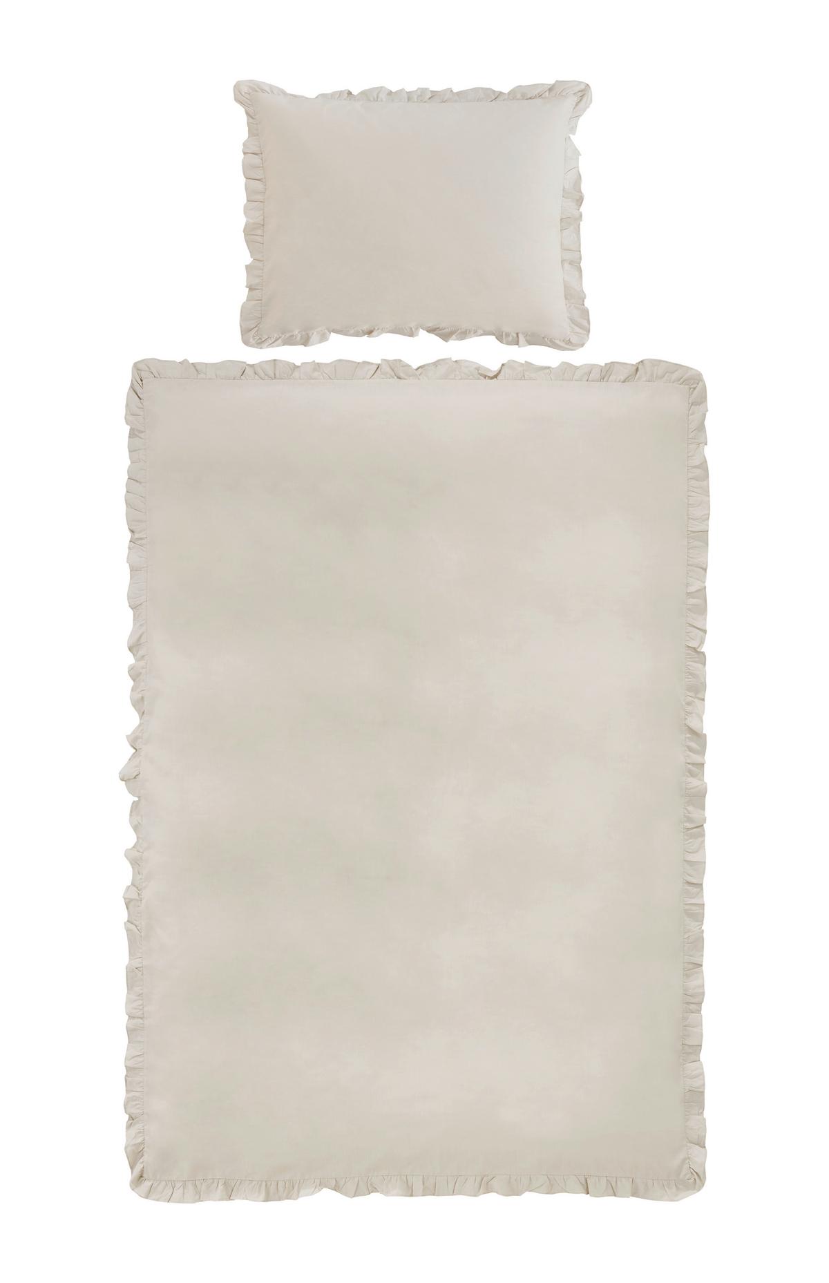 Ágyneműhuzat-garnitúra Rüschen - homok, Romantik / Landhaus, textil (140/200cm) - Zandiara