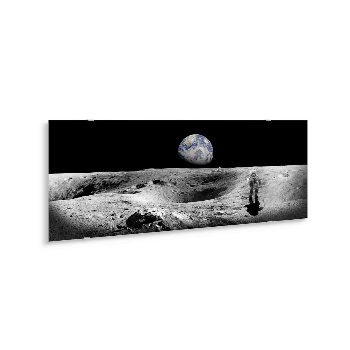 Glasbild Multicolor ca. 125x50cm - Multicolor, Basics, Glas/Papier (125/50cm)