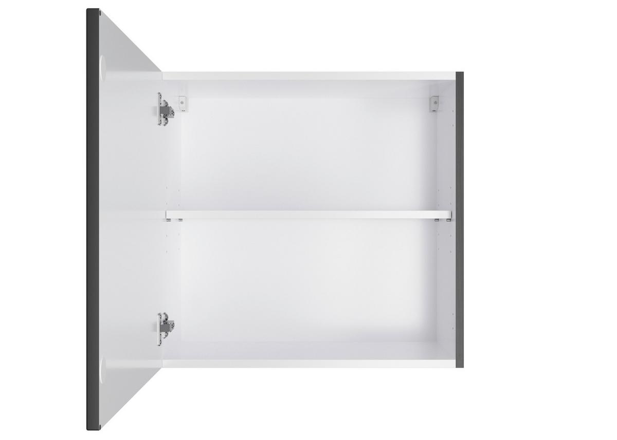Küchenoberschrank Meran ca. 60x57x34 cm Grau - Schwarz/Grau, LIFESTYLE, Holzwerkstoff/Metall (60/57/34cm) - Held