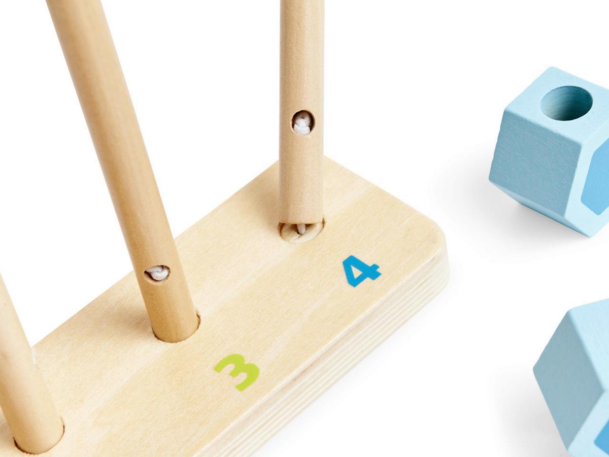 Építőjáték Hape - sárga/világoskék, Basics, faalapú anyag/fa (18/6/6cm) - Hape
