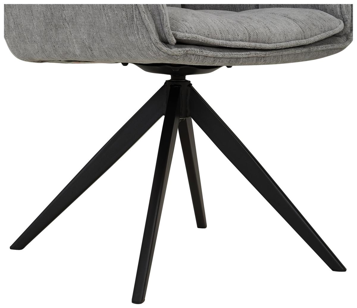 KRZESŁO Z PODŁOKIETNIKAMI CODY - czarny/szary, Design, metal/tkanina (62/86/65cm) - Hom`in