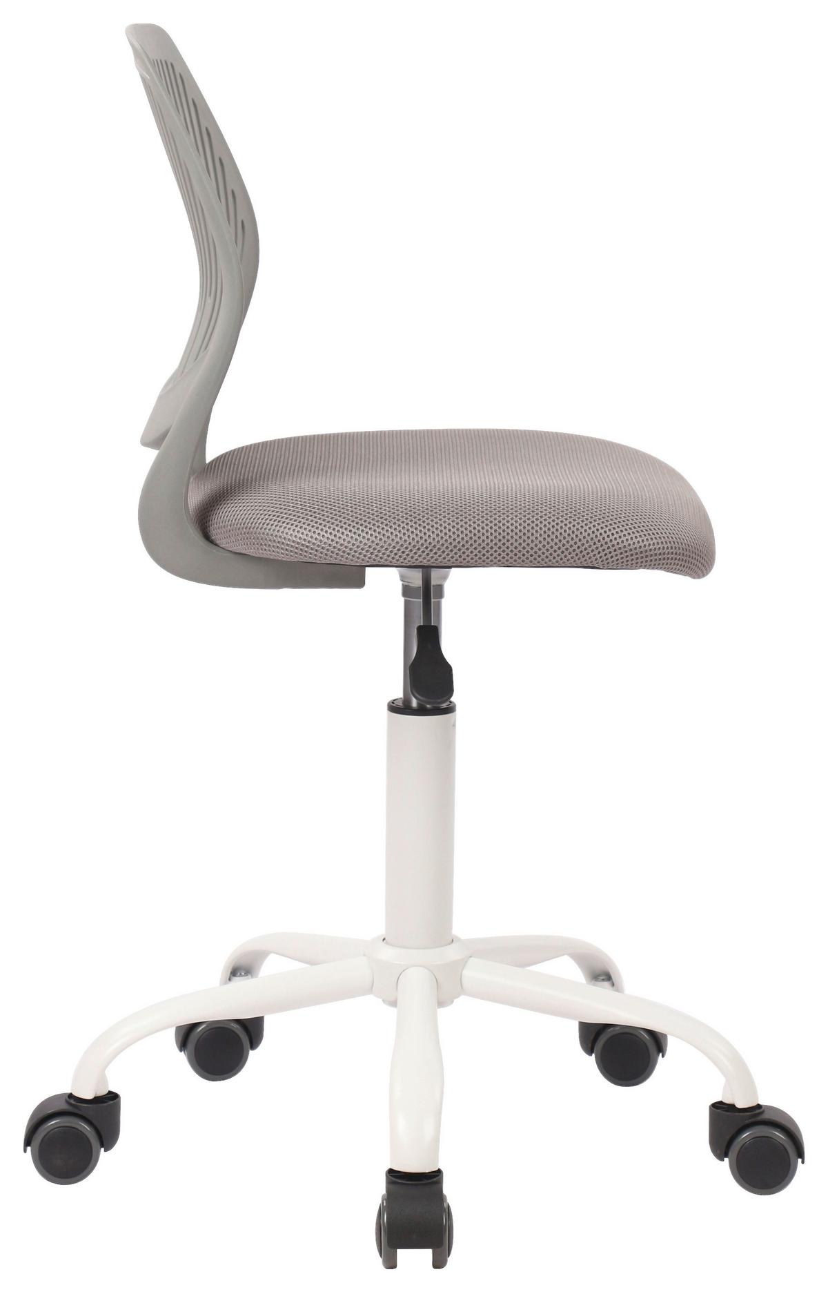 Jugenddrehstuhl Kira Grau ca. 40x87x44cm - Weiß/Grau, MODERN, Holz/Kunststoff (40/87/44cm) - Mömax