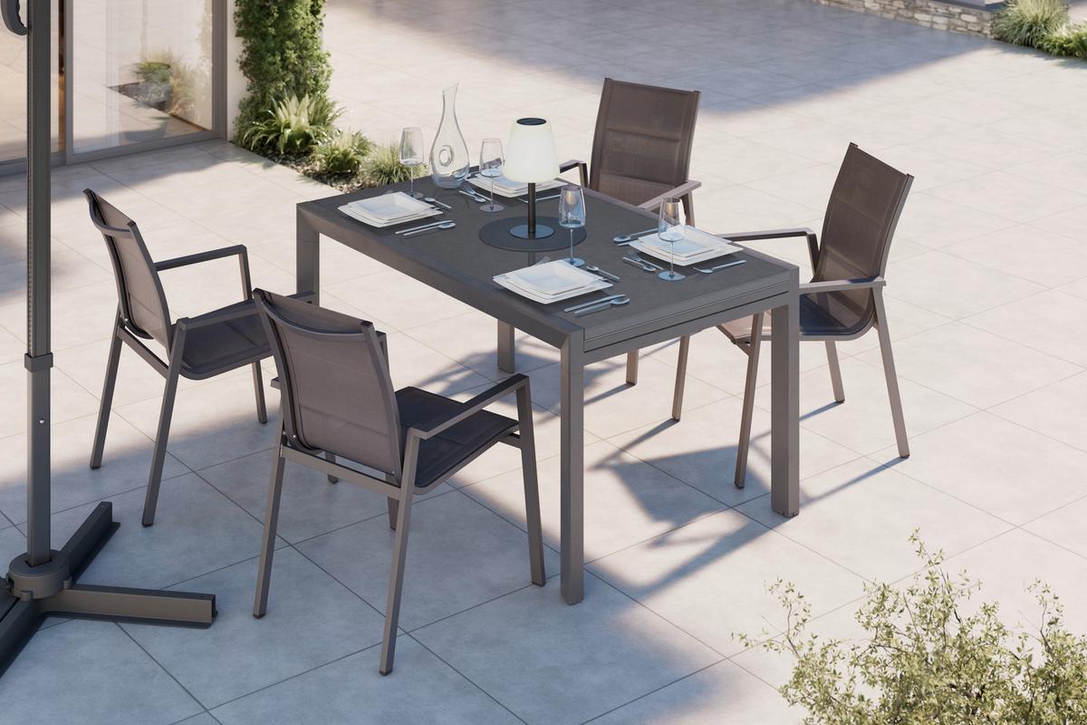 Produljivi Stol 148-250 Cm Lisa - antracit, Moderno, staklo/metal (150-250/90/75,5cm) - Mömax