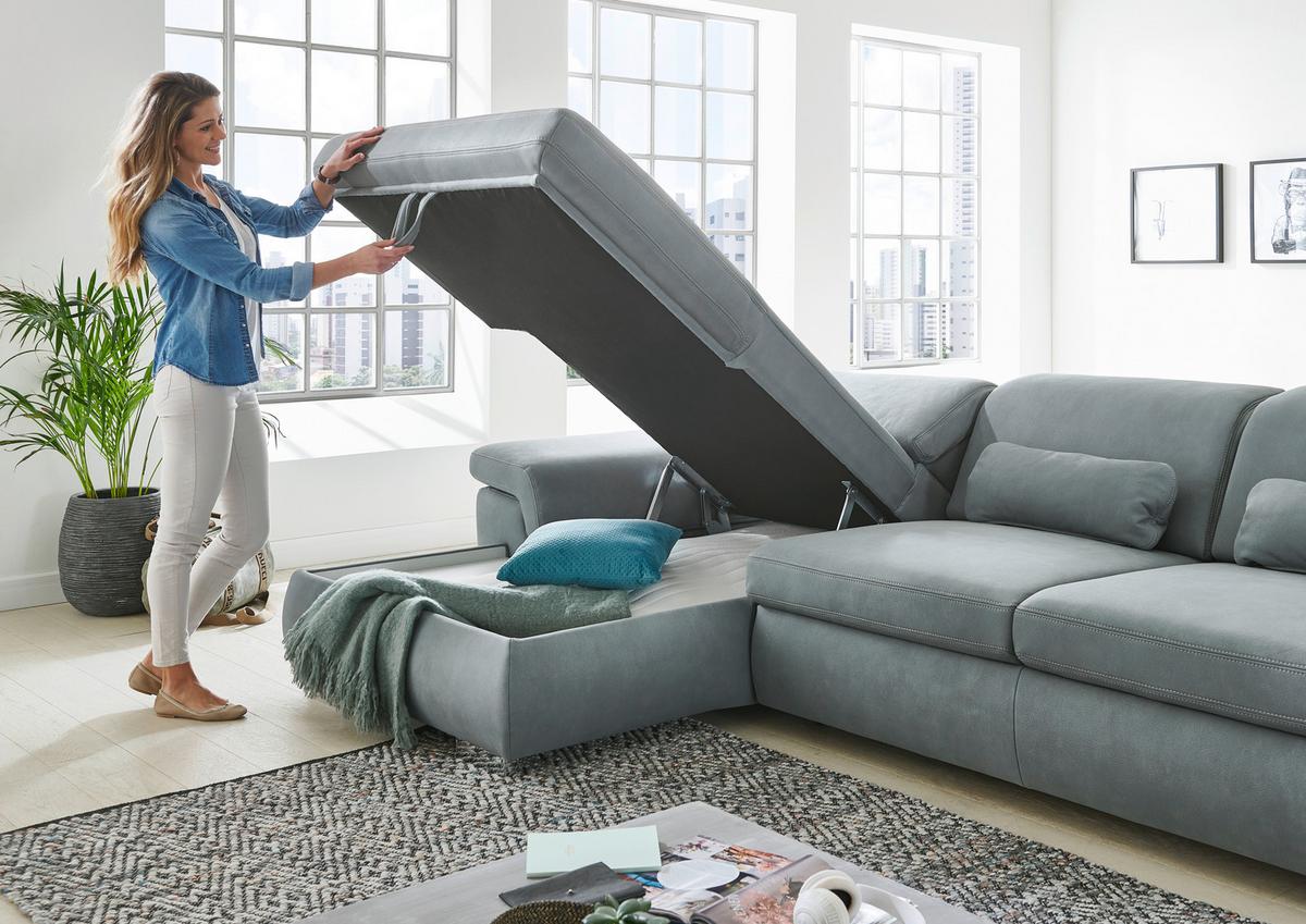 Sedežna Garnitura Antaris Mini -Top- Z Relax Funkcijo - siva/bež, Moderno, kovina/tekstil (320/260cm) - Top ponudba