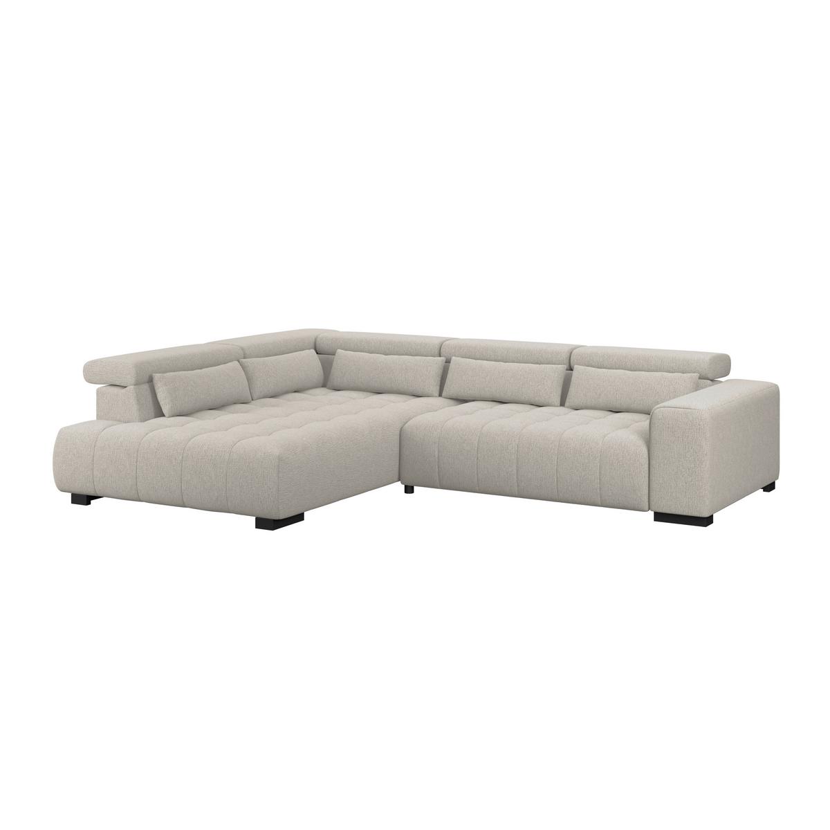 Kutna Garnitura Matera - bež/crna, Trend, tekstil/drvo (226/311cm)