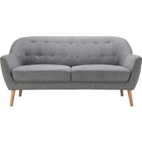 Sofa Anela ca. 168x79x84 cm Grau Webstoff - Naturfarben/Grau, MODERN, Holz/Textil (168/79/84cm) - Bessagi Home