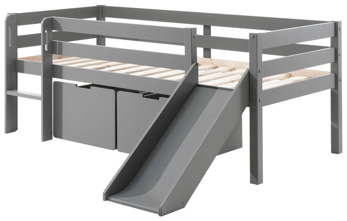 Spielbett Pino Grau mit Stauraum - Grau, MODERN, Holz/Holzwerkstoff (90/200cm) - Vipack