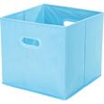 Aufbewahrungsbox Elli - Türkis, KONVENTIONELL, Karton/Kunststoff (33/33/32cm) - MÖMAX modern living