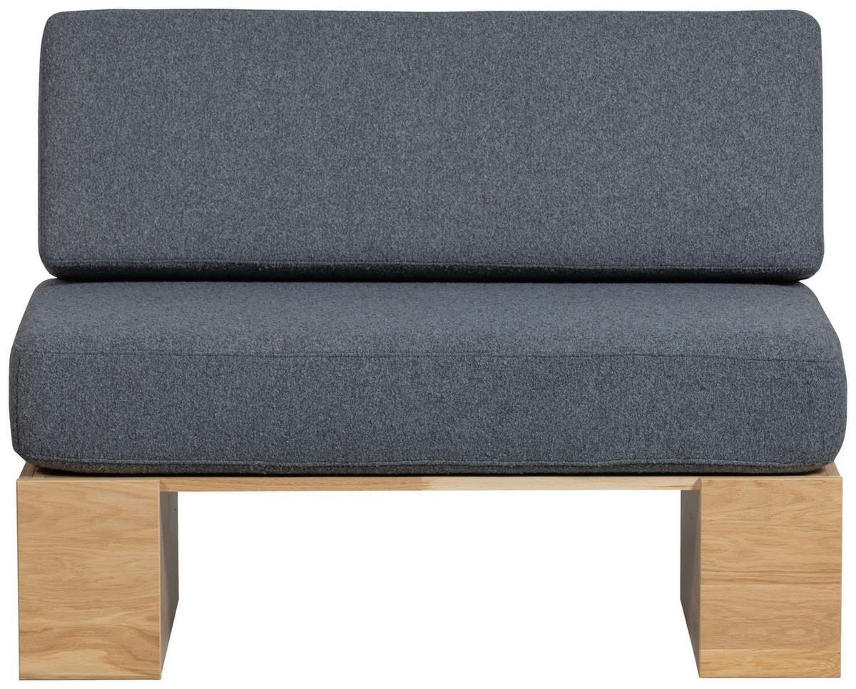Sitzbank Eat Up Dunkelgrau - Eichefarben/Dunkelgrau, MODERN, Holz/Textil (110/84/67cm) - Livetastic