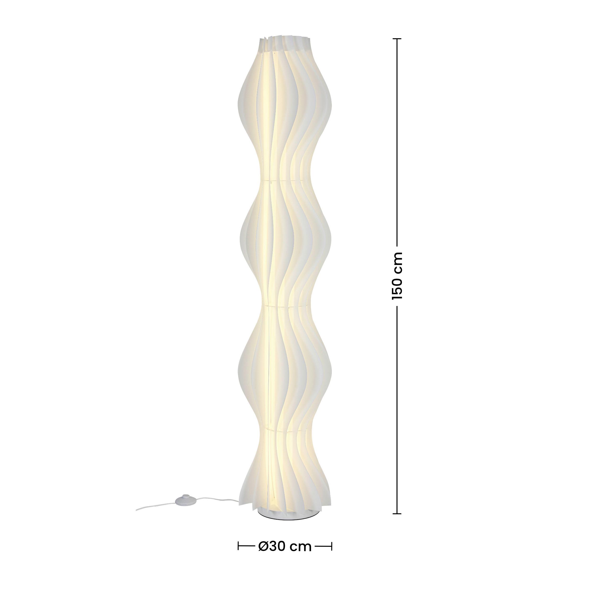 LED-GOLVLAMPA ALEXANDER - vit, Modern, metall/plast (30/150cm) - Mömax