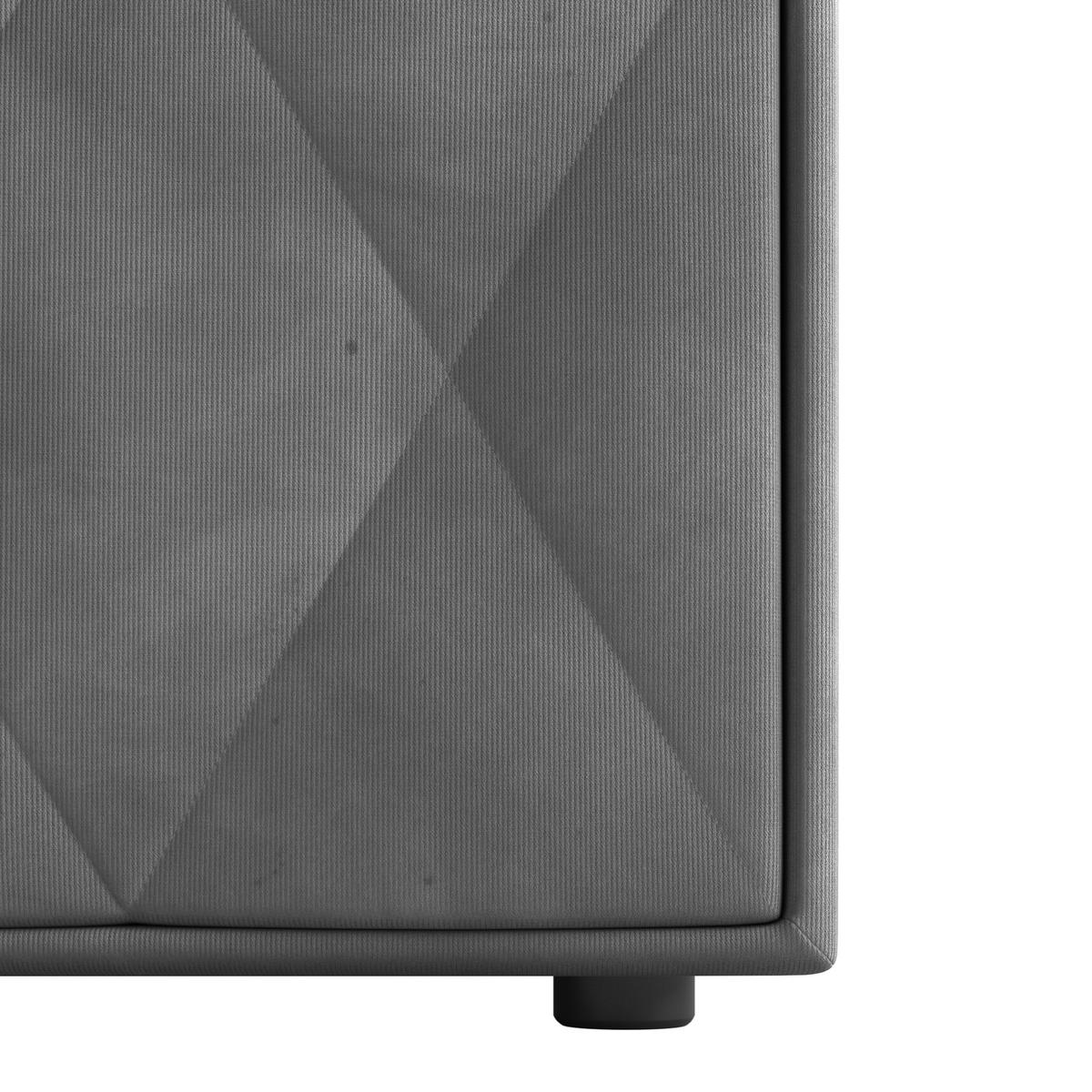 Boxspringbett Porto ca. 180x200 cm Hellgrau - Hellgrau/Schwarz, MODERN, Karton/Holzwerkstoff (180/200cm) - MID.YOU