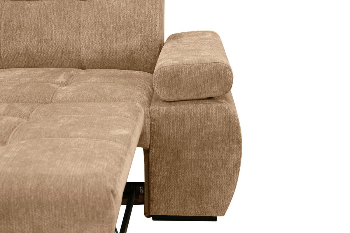 Kutna Garnitura Vegas - crna/bež-smeđa, Design, drvo/tekstil (173/294cm) - Modern Living