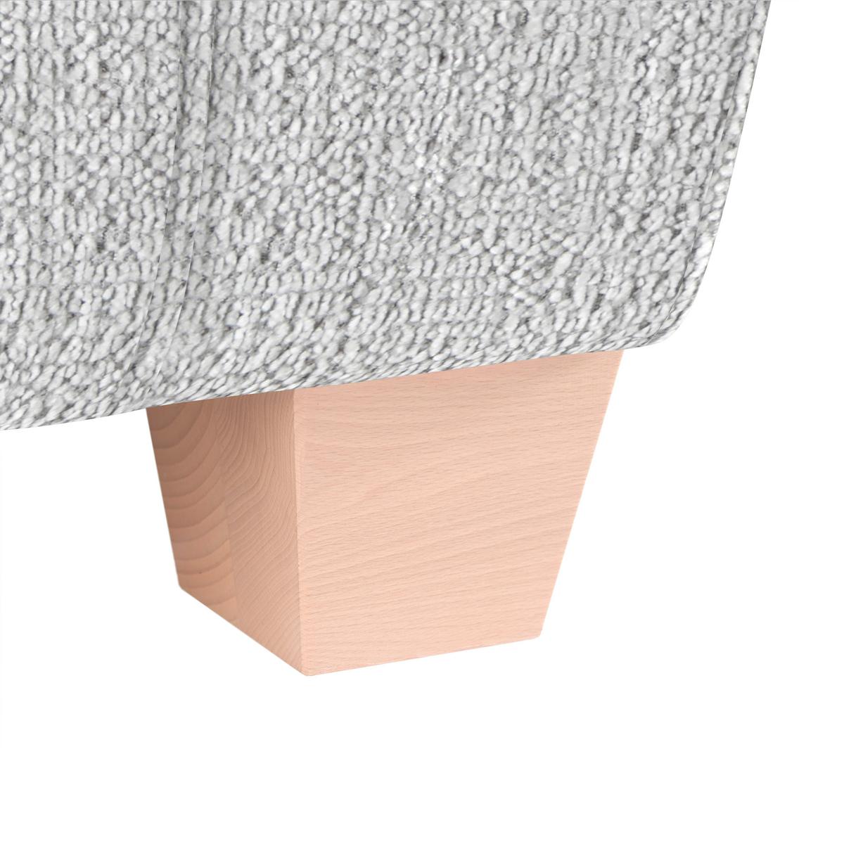 2-Sitzer-Sofa Devado Silberfarben - Silberfarben/Naturfarben, Holz/Textil (190/70-85/95cm) - Mömax