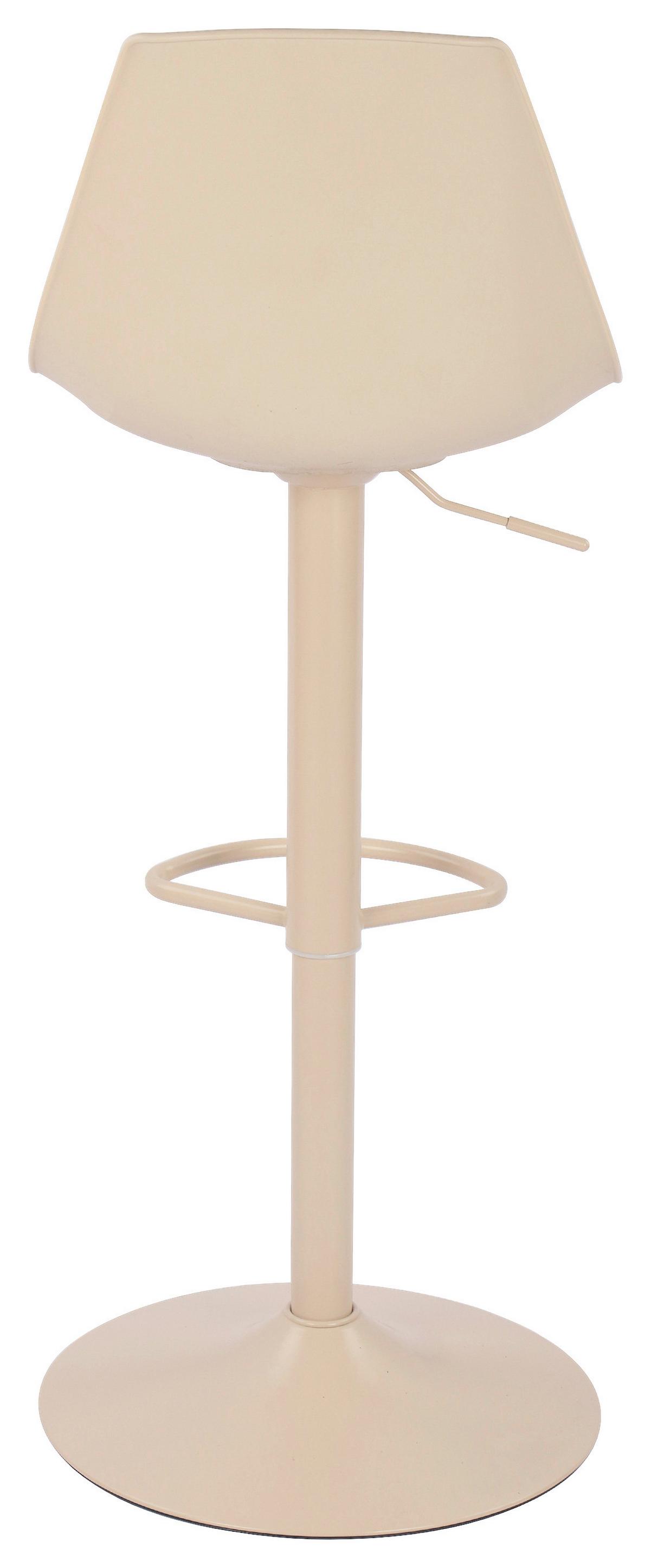 Barhocker Erik Beige - Beige, Modern, Kunststoff/Textil (43/88,5-110,5/47cm) - Mömax