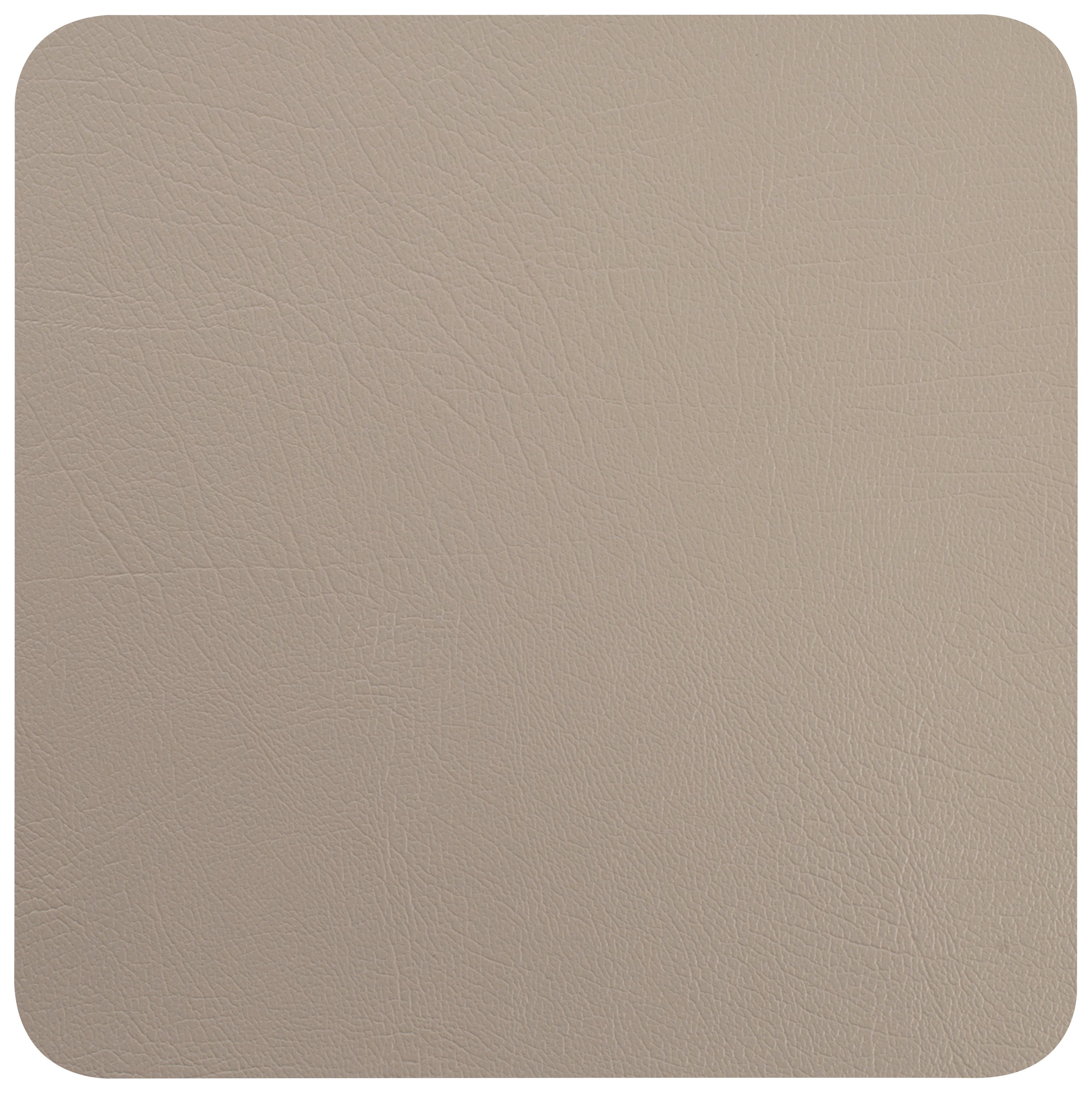 Untersetzer Jette aus Leder in Grau - Grau, Leder (10/10cm) - Premium Living