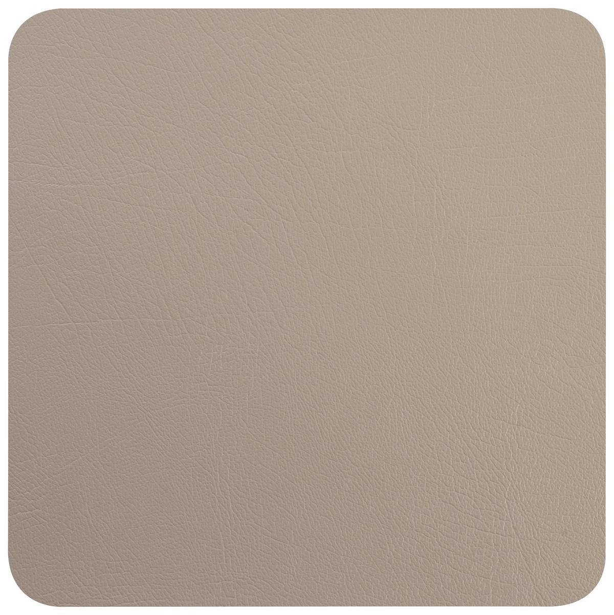 Untersetzer Jette aus Leder in Grau - Grau, Leder (10/10cm) - Premium Living