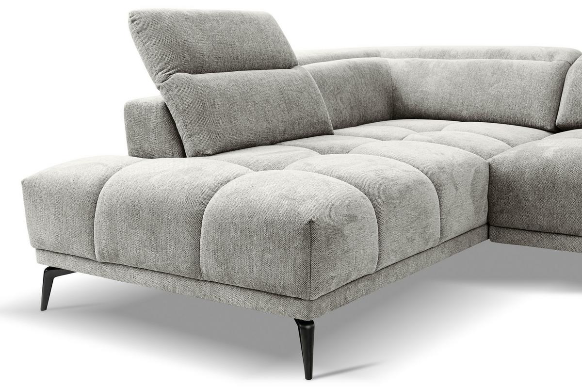 Kutna Garnitura Elch - zelena/svijetlo siva, Moderno, tekstil/metal (214/81-96/281 CMcm) - Premium Living