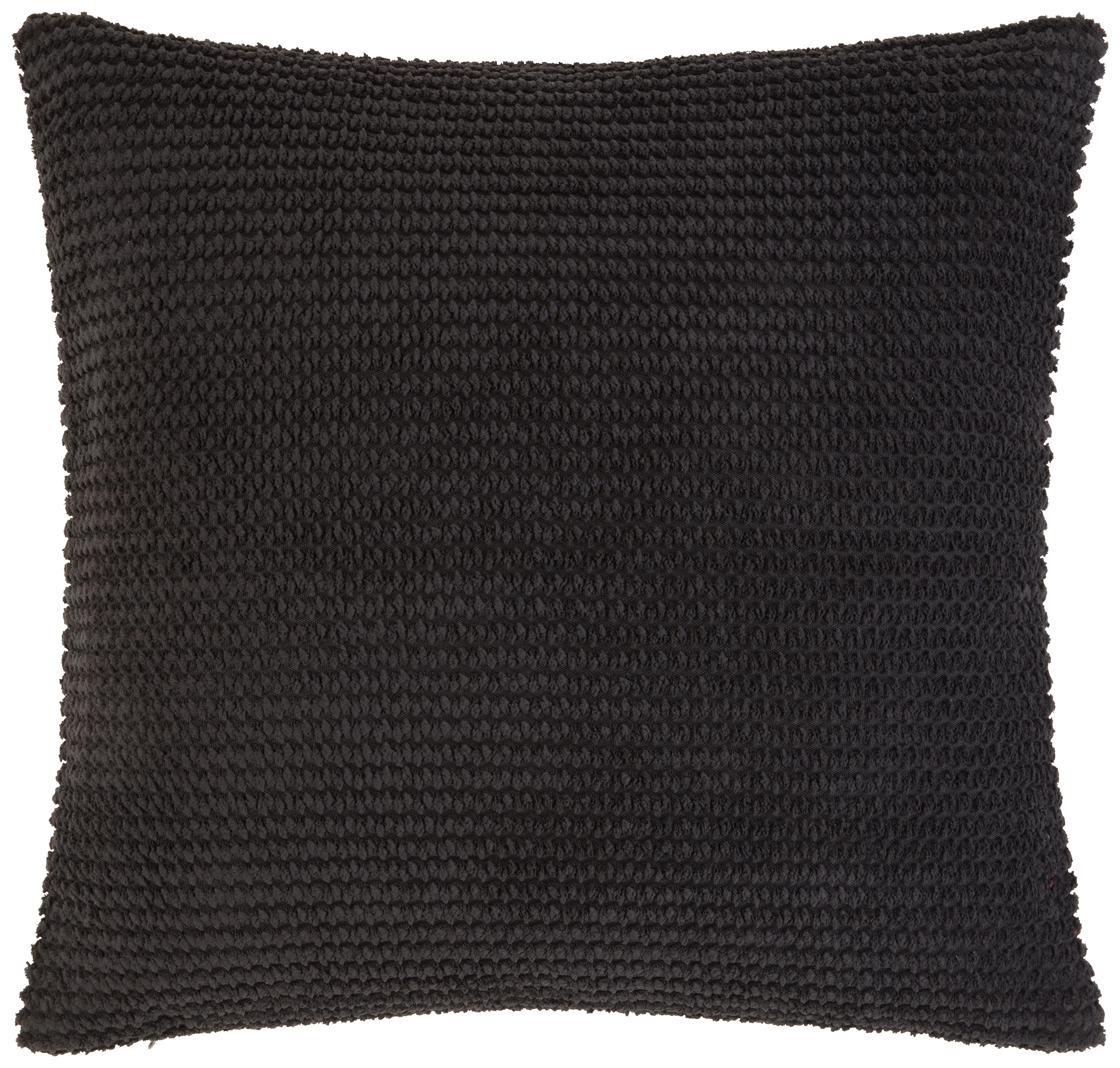 Kissenhülle Maxima Schwarz ca. 50x50cm - Schwarz, Textil (50/50cm) - Premium Living