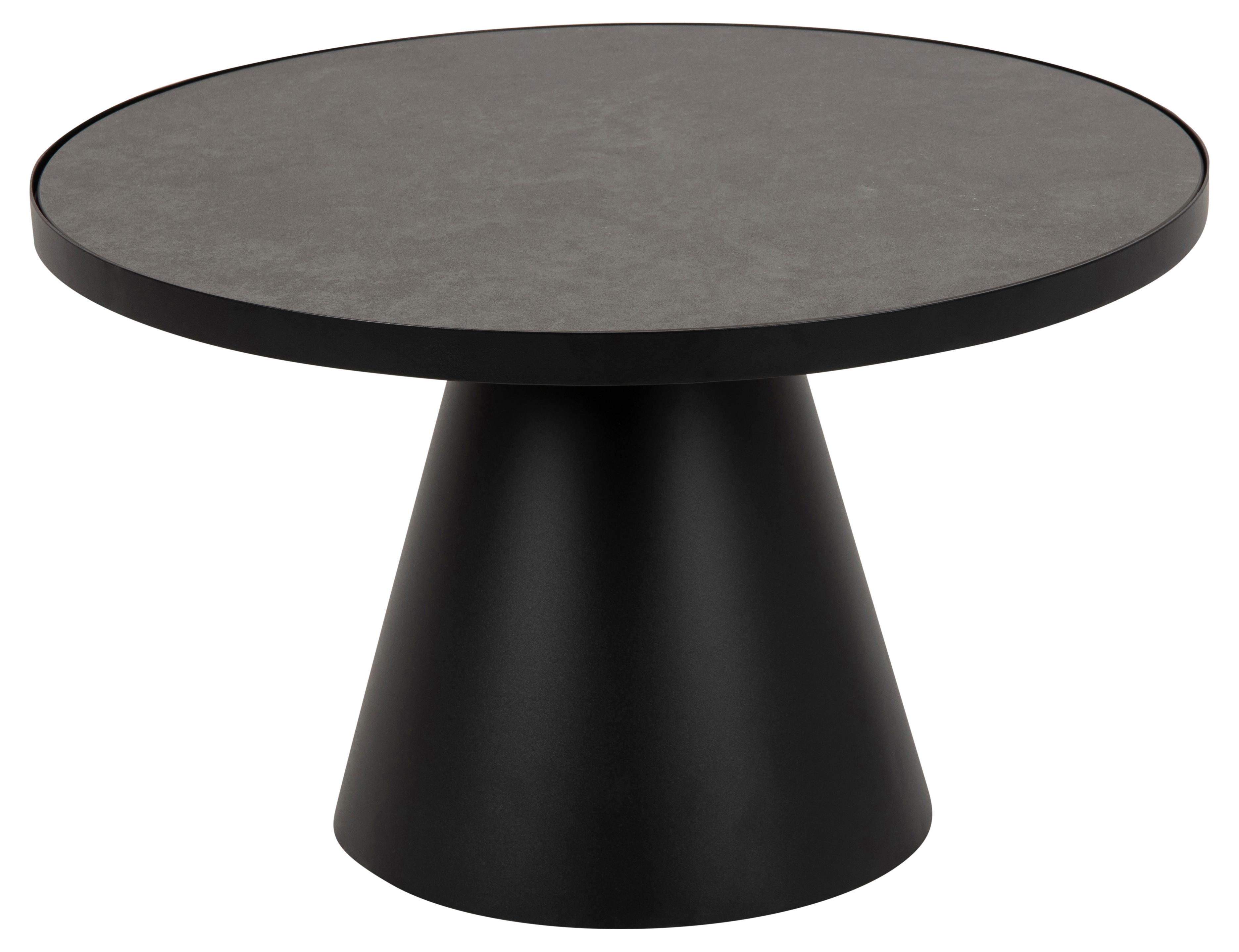 STOLIK KAWOWY SOLI - czarny, Konventionell, metal/szkło (66/66/40cm) - MID.YOU