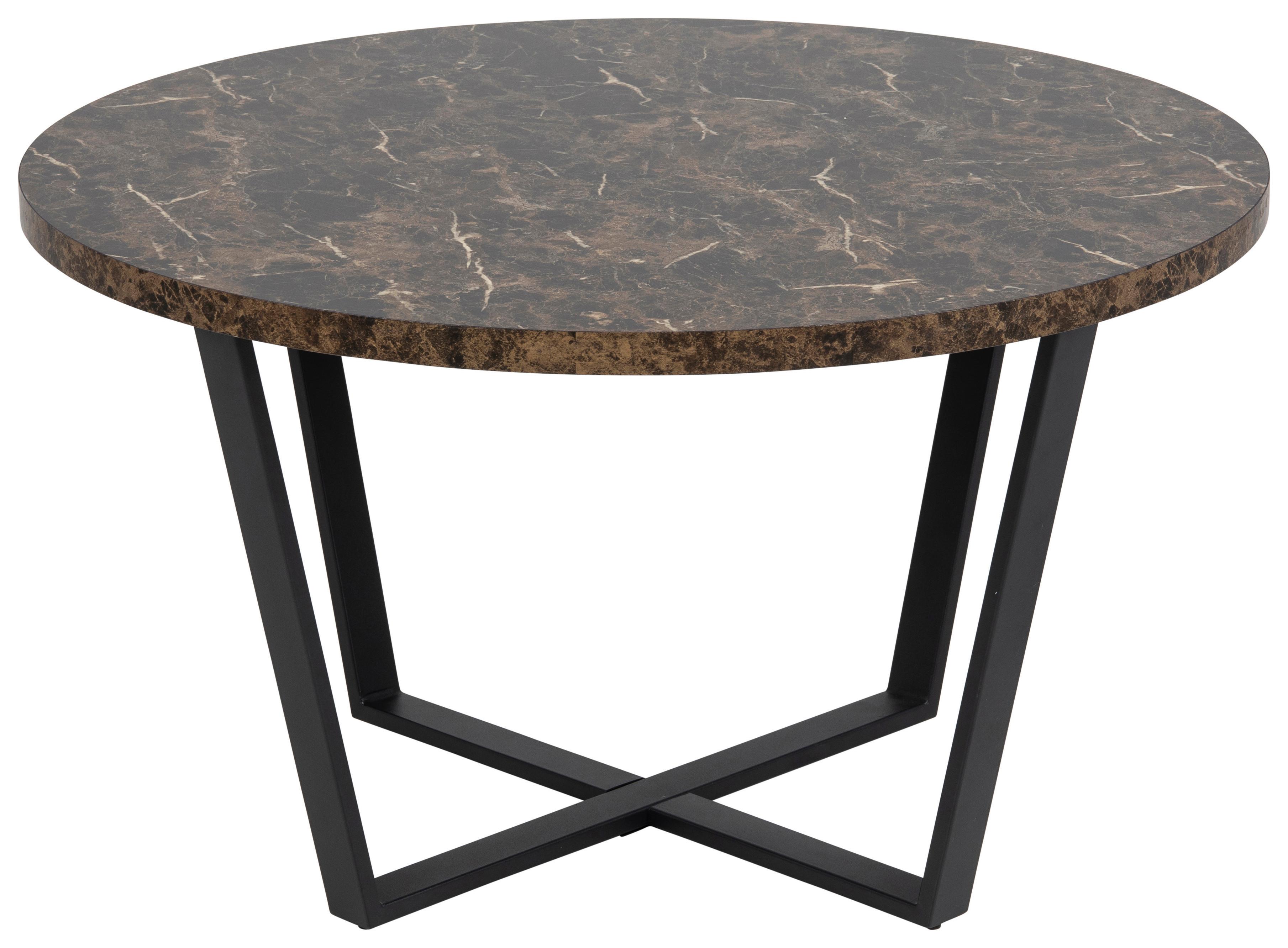 STOLIK KAWOWY AMBLE - czarny/brązowy, Trend, materiał drewnopochodny/metal (77/77/44cm) - MID.YOU