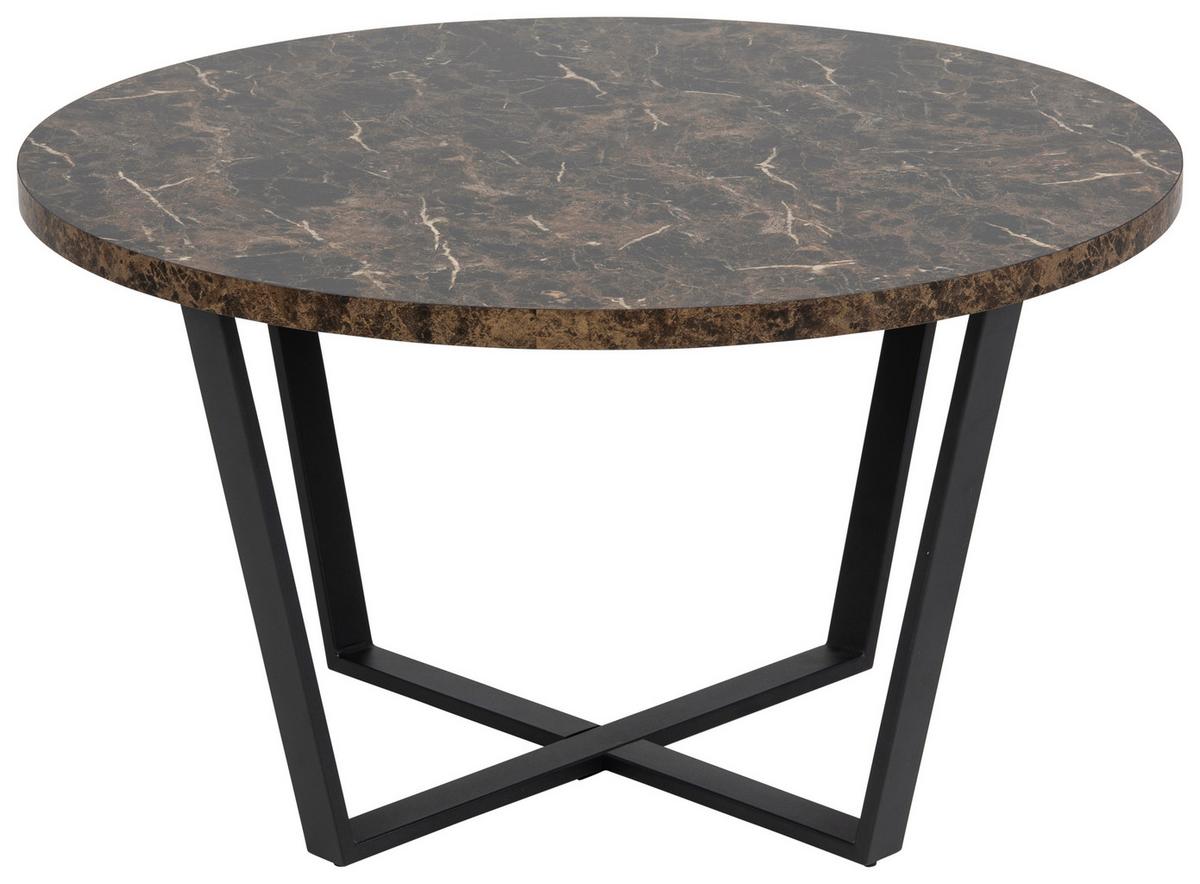 STOLIK KAWOWY AMBLE - czarny/brązowy, Trend, materiał drewnopochodny/metal (77/77/44cm) - MID.YOU