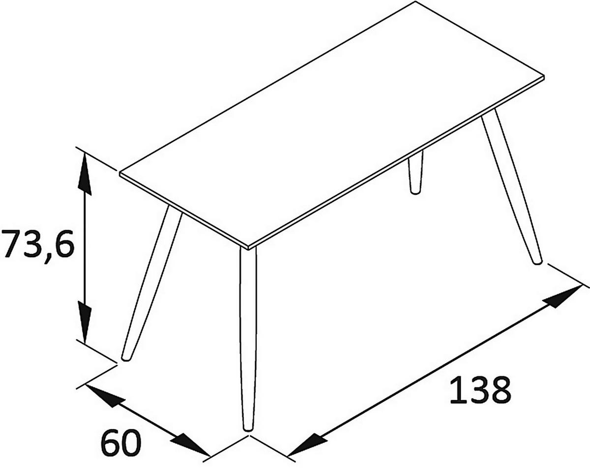 Schreibtisch Piazza Grün/Schwarz - Schwarz/Grün, MODERN, Holzwerkstoff/Metall (138/73,60/60cm) - Mömax