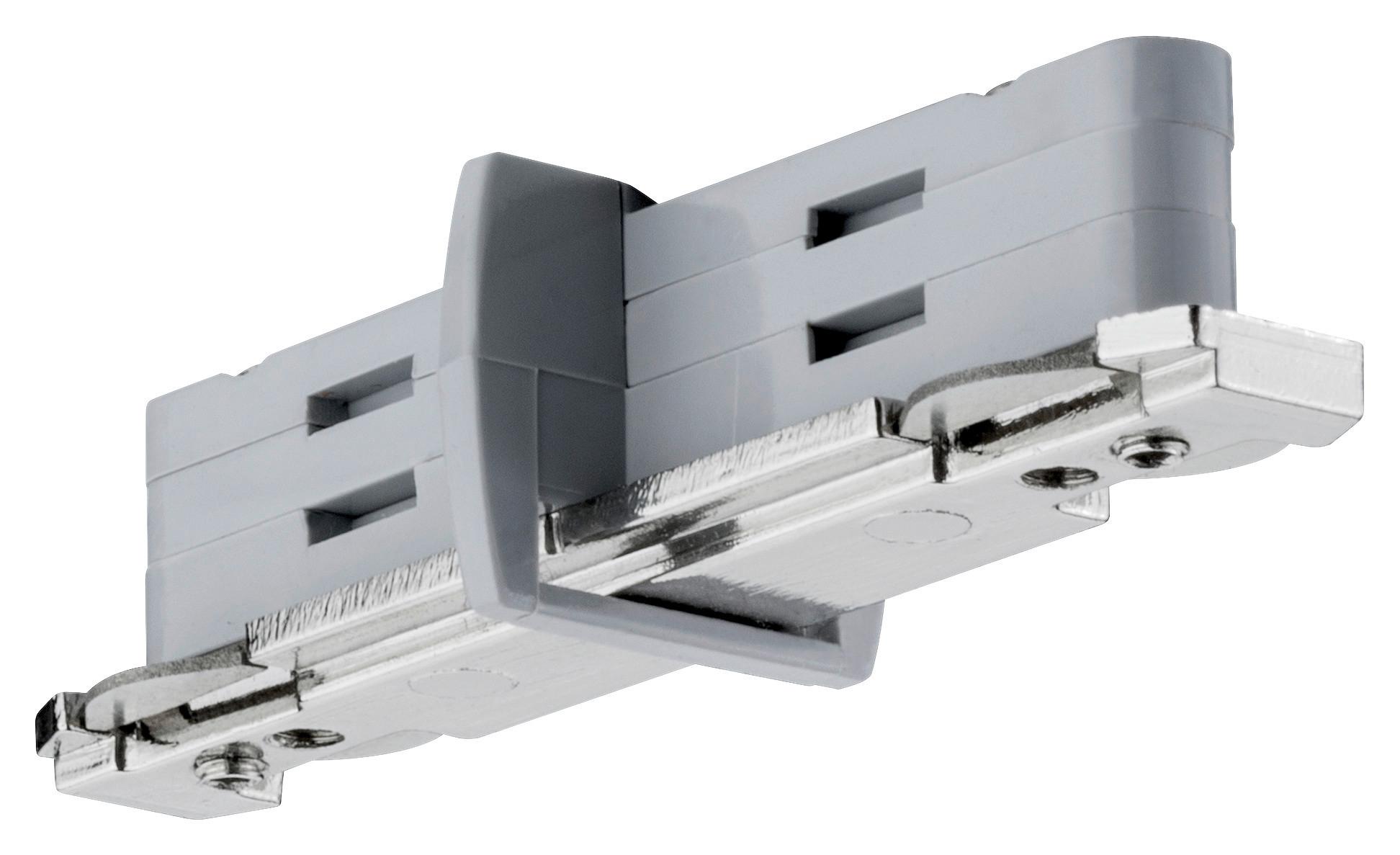Schienensystem-Stromtrenner Urail in Chromfarben - Chromfarben, Design, Metall (1,8/7/1,8cm) - Paulmann