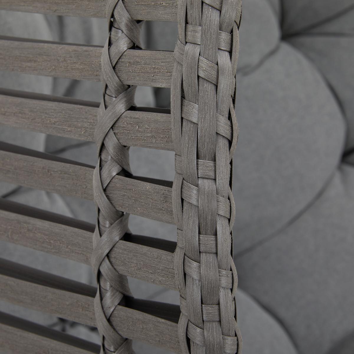 Fotoliu suspendat Nancy - gri închis/negru, Modern, plastic/metal (105/196/120cm) - Bessagi Garden