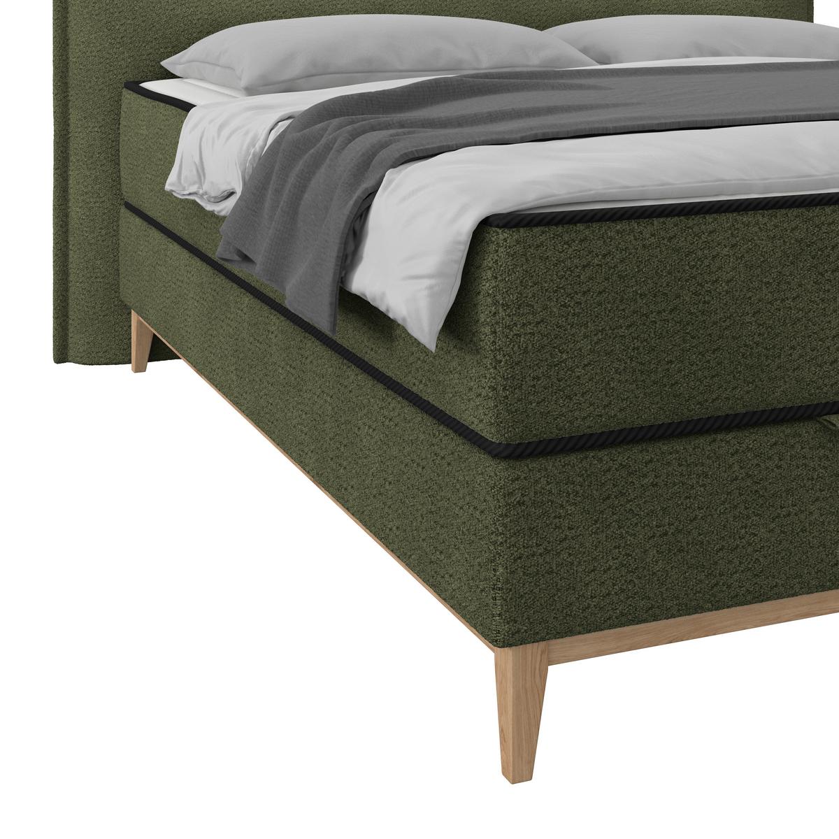 Pat box SMILE - verde, Konventionell, lemn/metal (160/200cm) - Premium Living