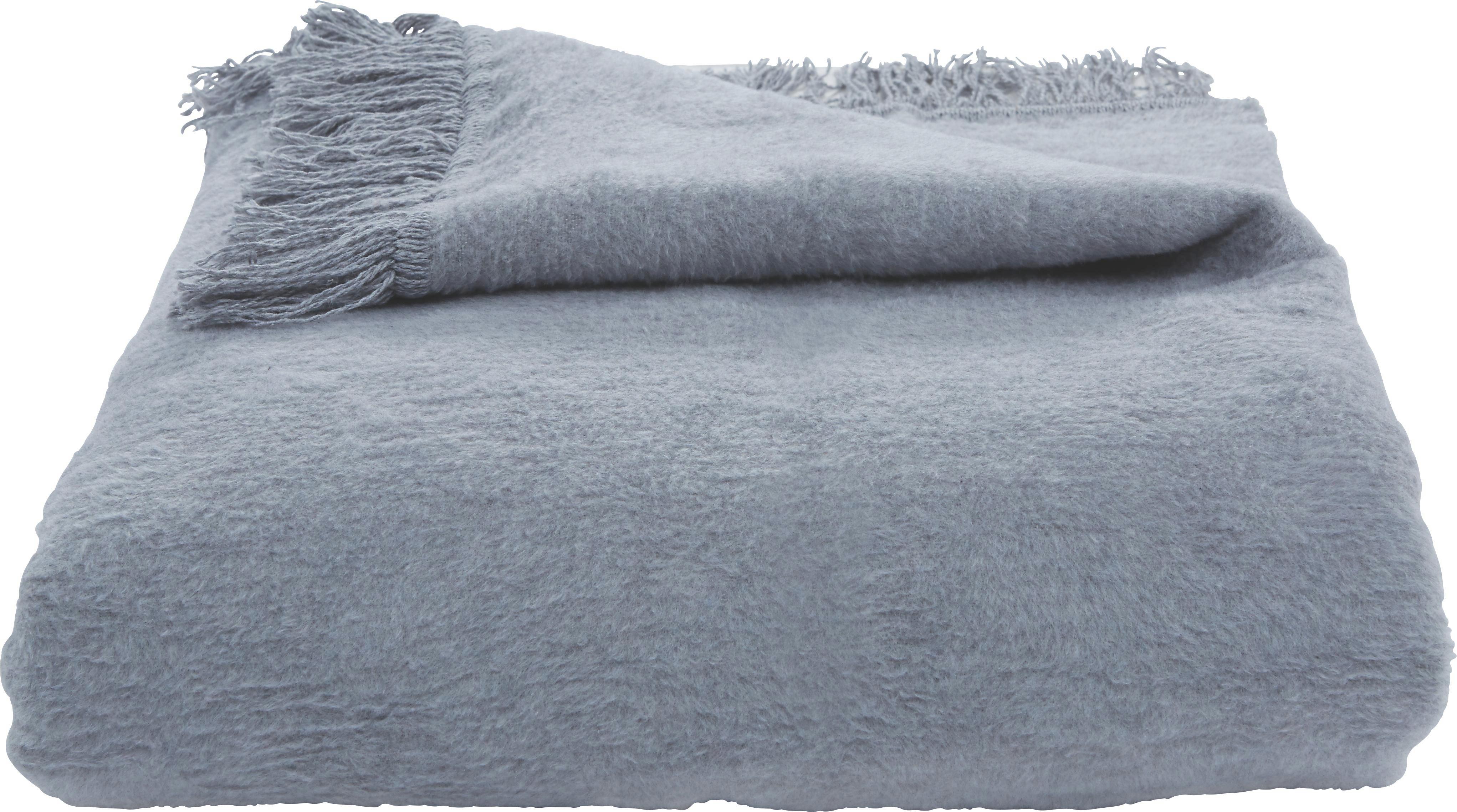 Wohndecke EL SOL Hellgrau 150x200cm - Hellgrau, Textil (150/200cm) - Mömax modern living