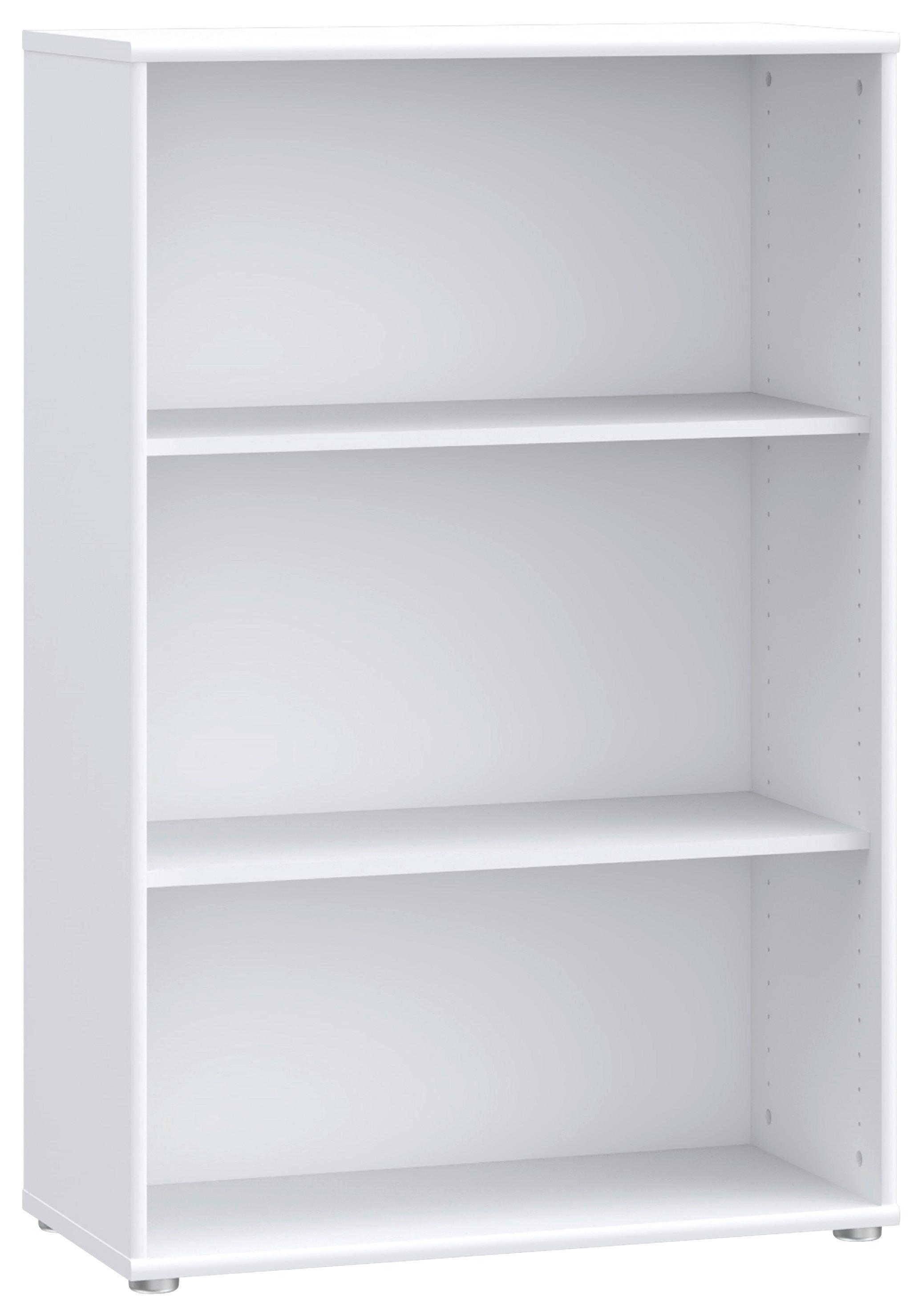 REGAŁ TEMPRA 2 - biały/kolor aluminiowy, Design, materiał drewnopochodny (73,7/111,1/34,8cm)