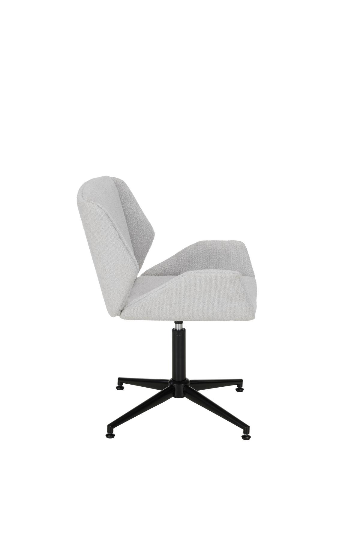 KRZESŁO Z PODŁOKIETNIKAMI LENNOX -TREND- - jasnoszary/czarny, Modern, metal/tkanina (60/87/58cm) - Premium Living