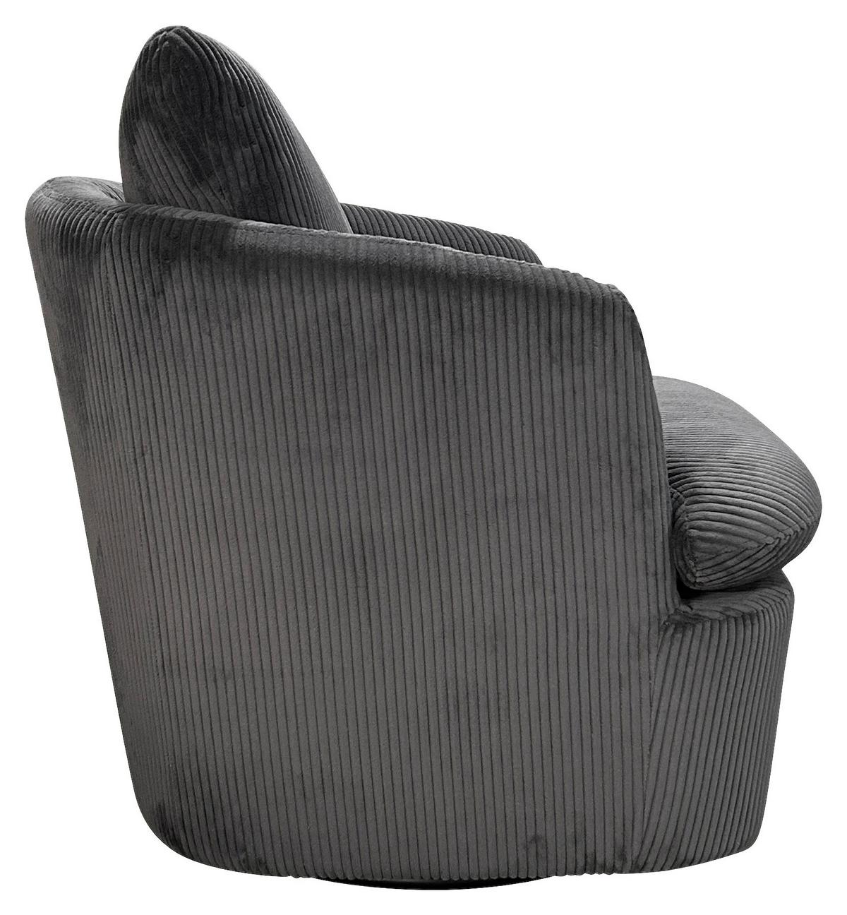 Sessel HARMONY Dunkelgrau, Cord - Dunkelgrau, Basics, Textil (72/78/77cm) - MID.YOU