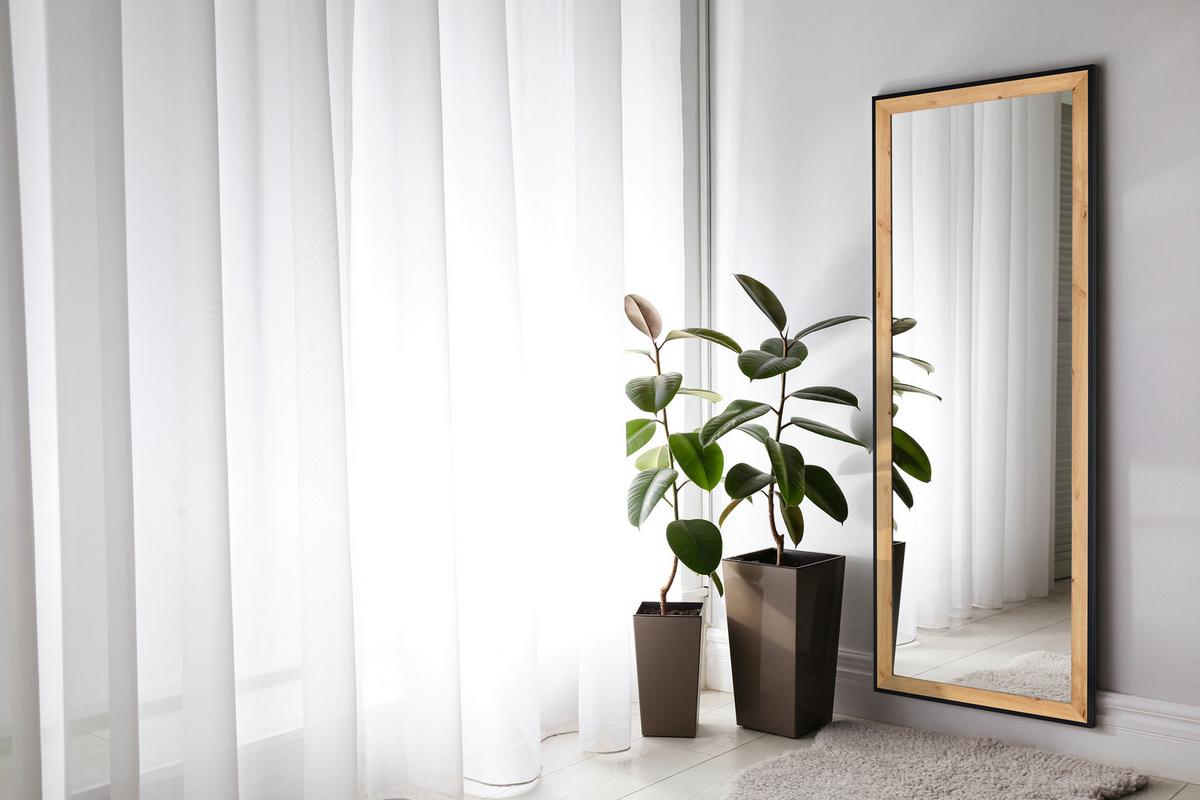 Fali Tükör 70x170cm Bianka - tölgyfa színű/fekete, Modern, faalapú anyag/Üveg (70/170cm)