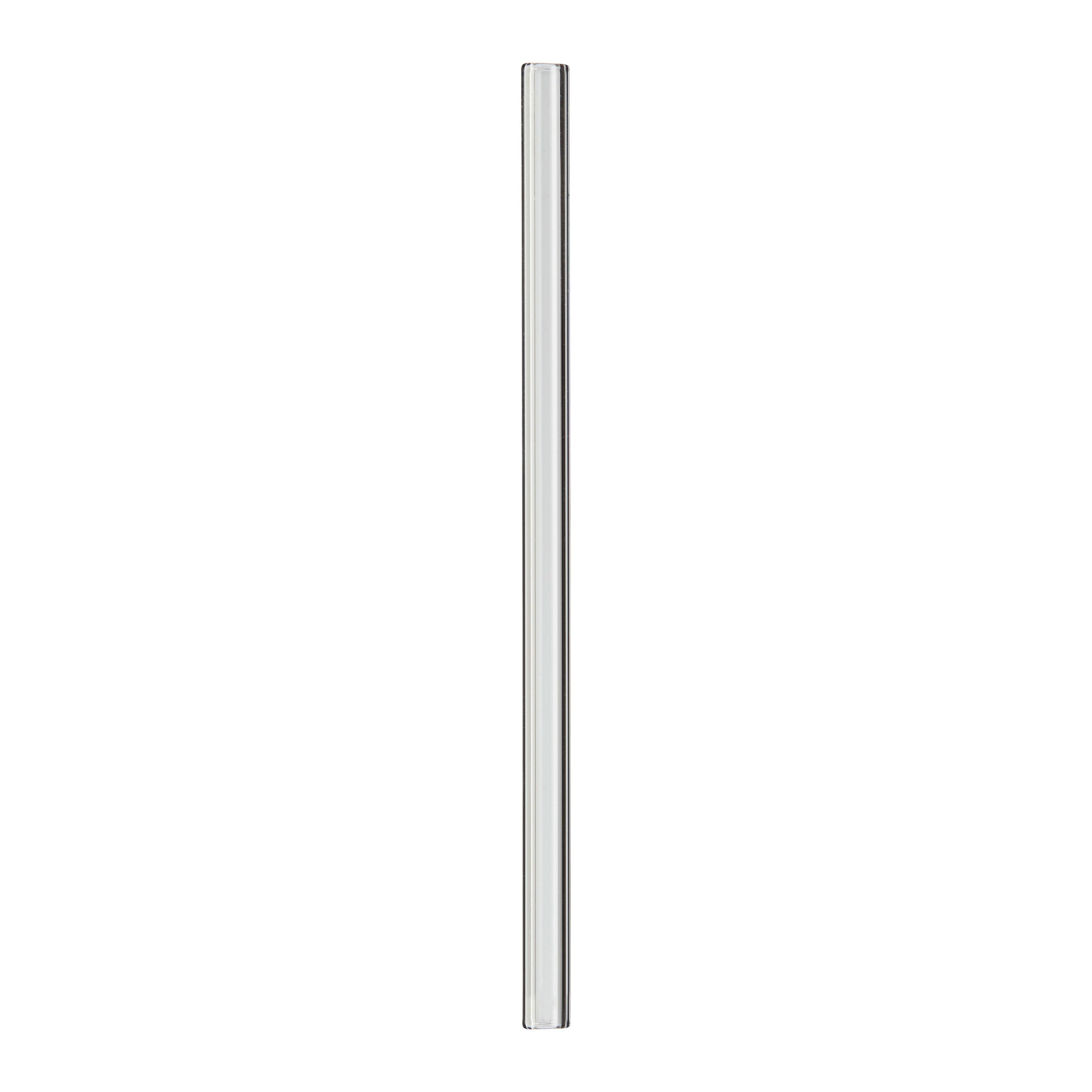 Trinkhalm Jessy Schwarz/Transparent, 7-teilig - Transparent/Schwarz, Glas (16cm) - Premium Living