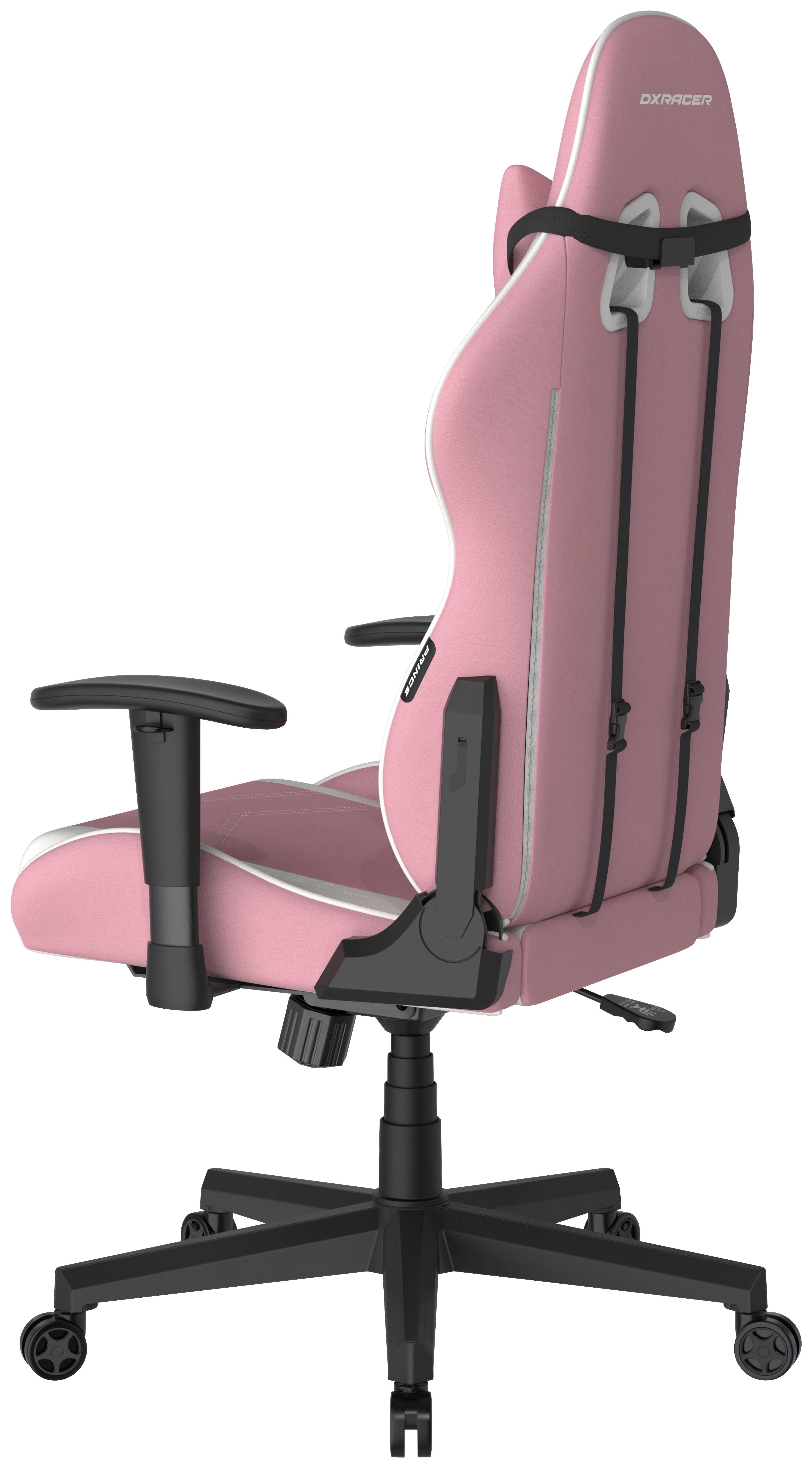 GAMINGSTOL PRINCE - vit/pink, Modern, textil/plast (67/126/67cm) - Dxracer