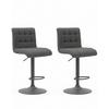 BARHOCKER-SET ERIKA H 2ER-SET - Anthrazit, MODERN, Textil/Metall (47/93-114/57cm) - MID.YOU
