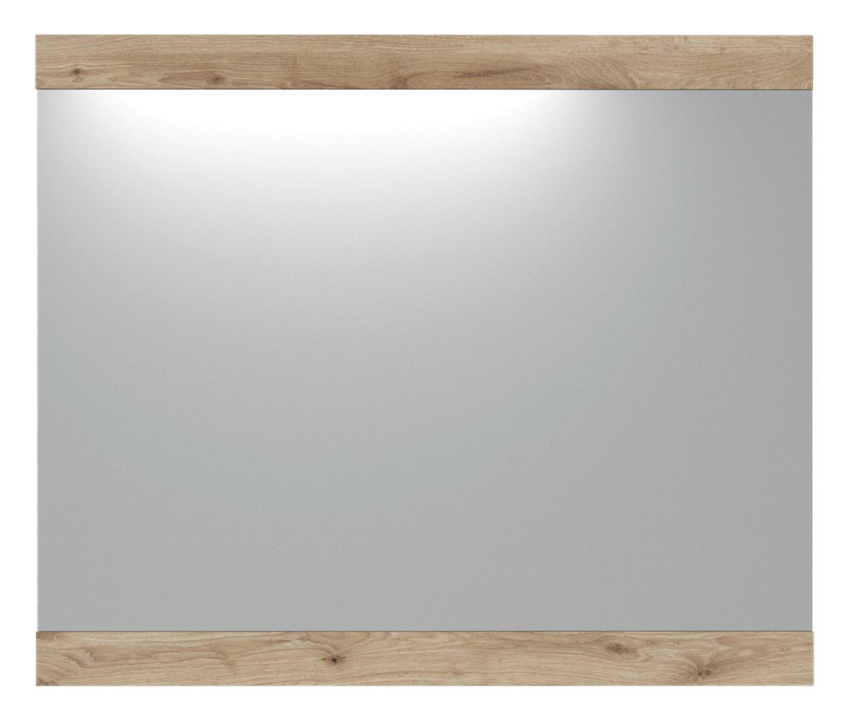 Oglindă SPRING - culoare lemn stejar, Modern, sticlă/material pe bază de lemn (86/72/2,2cm) - Modern Living