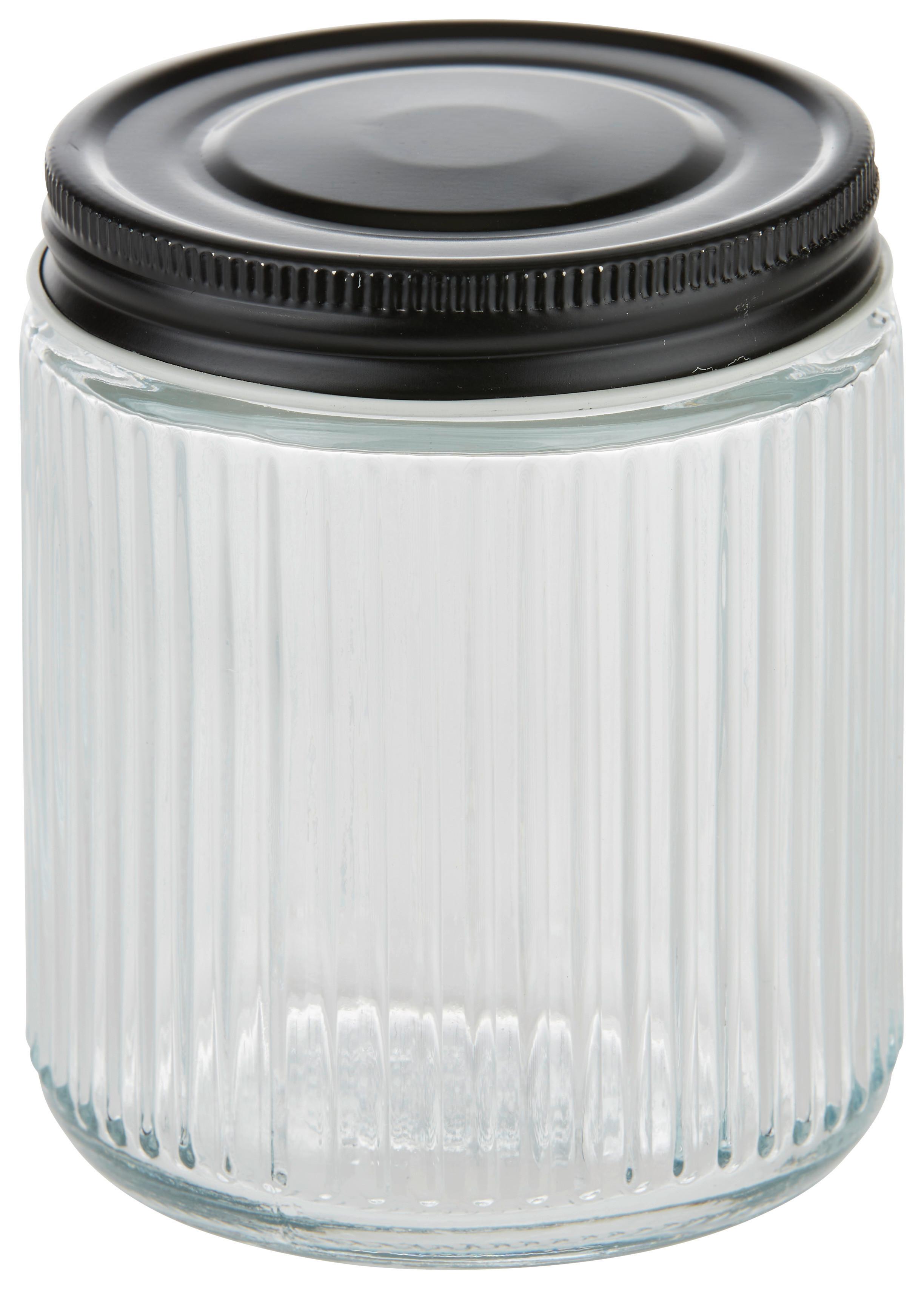 boîte à provisions in Transparent - Transparent/Schwarz, Modern, Glas/Metall (9/11,2cm) - Premium Living