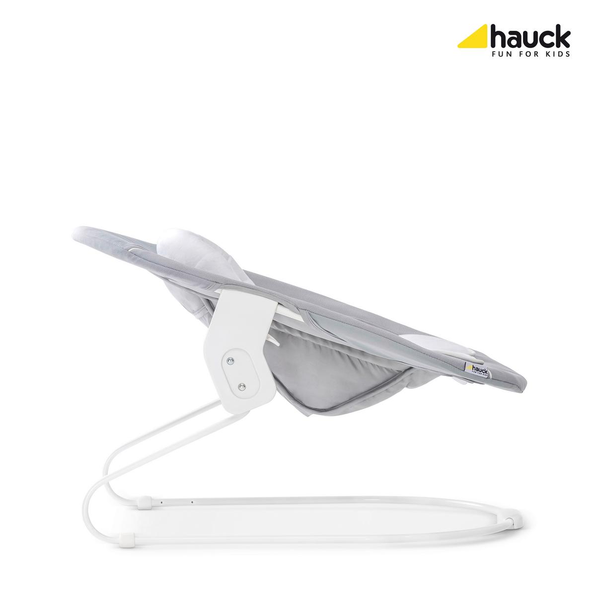 LEŻACZEK ALPHA BOUNCER STRETCH GREY - biały/szary, Konventionell, tkanina (66/49/45cm) - Hauck