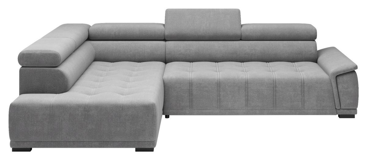 Kutna Garnitura Gremio - plavkastosiva/crna, Moderno, tekstil/plastika (106/283cm) - Modern Living