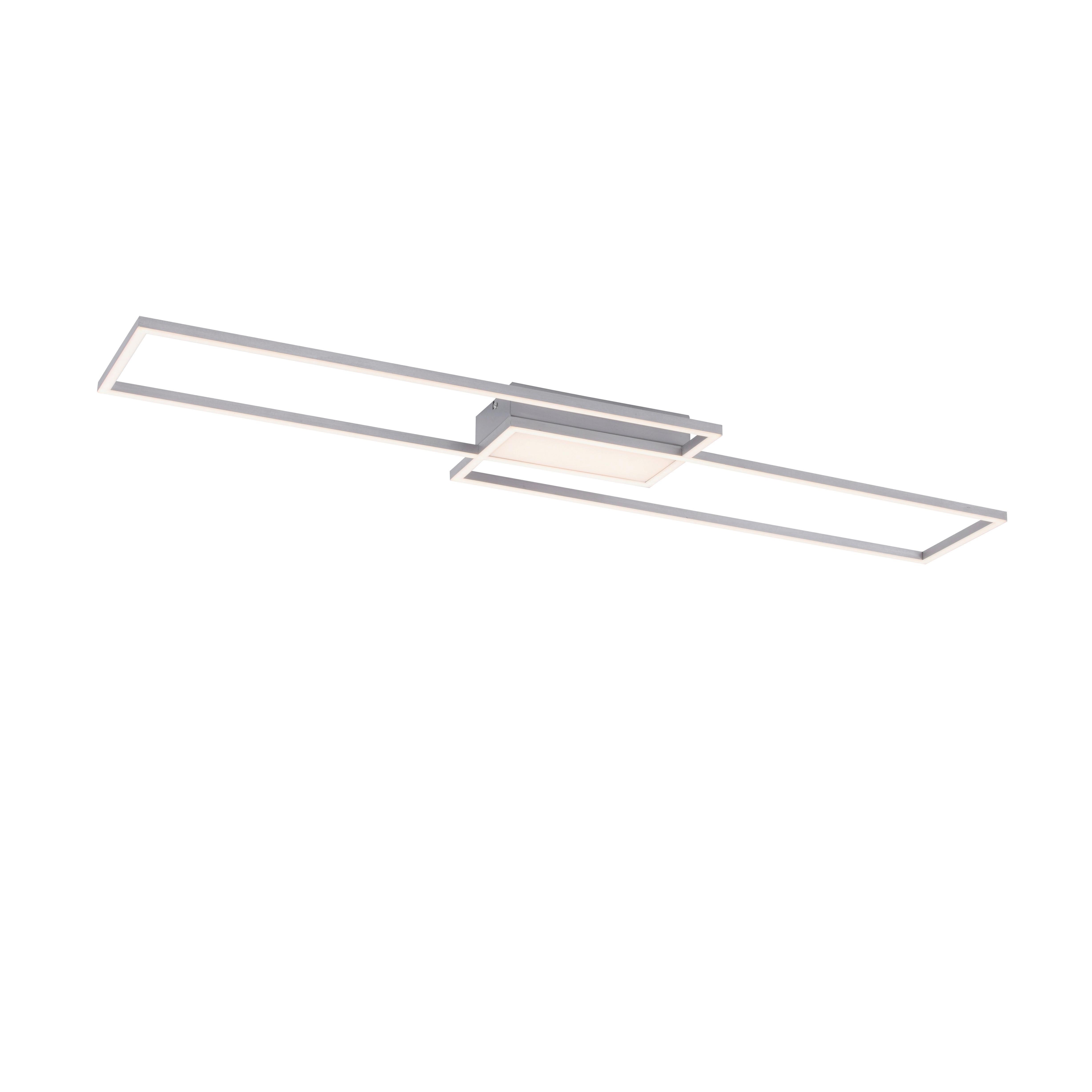 Stropna Led-svetilka Asmin, Srebrna, 2 X 16 W - srebrne barve, Moderno, kovina/umetna masa (109,5/25,5/6cm)