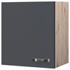 Küchenoberschrank Shadow ca. 50x54x32 cm Grau/Eiche - Edelstahlfarben/Dunkelgrau, MODERN, Holzwerkstoff/Metall (50/54/32cm) - FlexWell