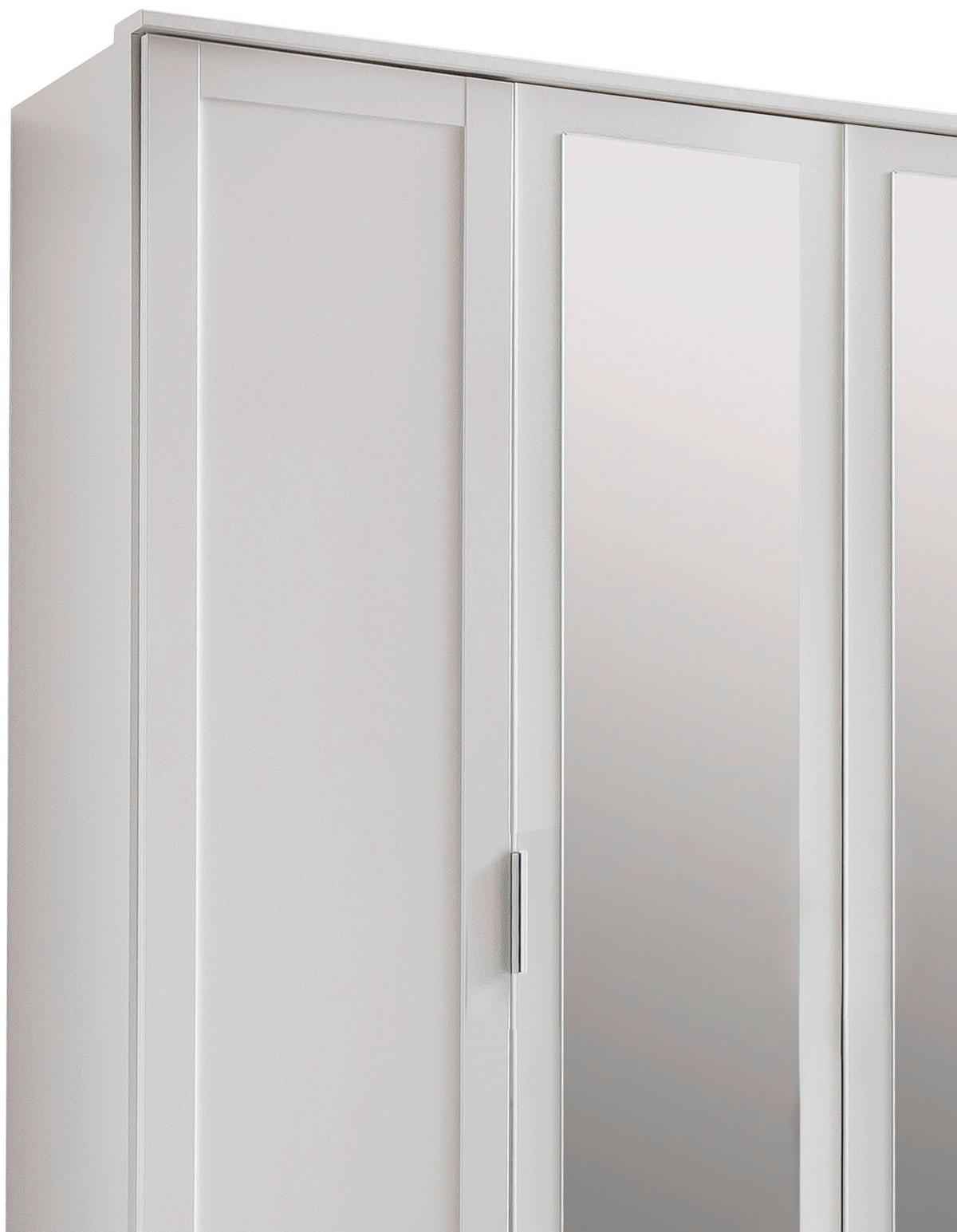 Ormar S Klasičnim Vratima Nadja - bijela/srebrne boje, Konvencionalno, staklo/drvni materijal (180/210/58cm) - Modern Living